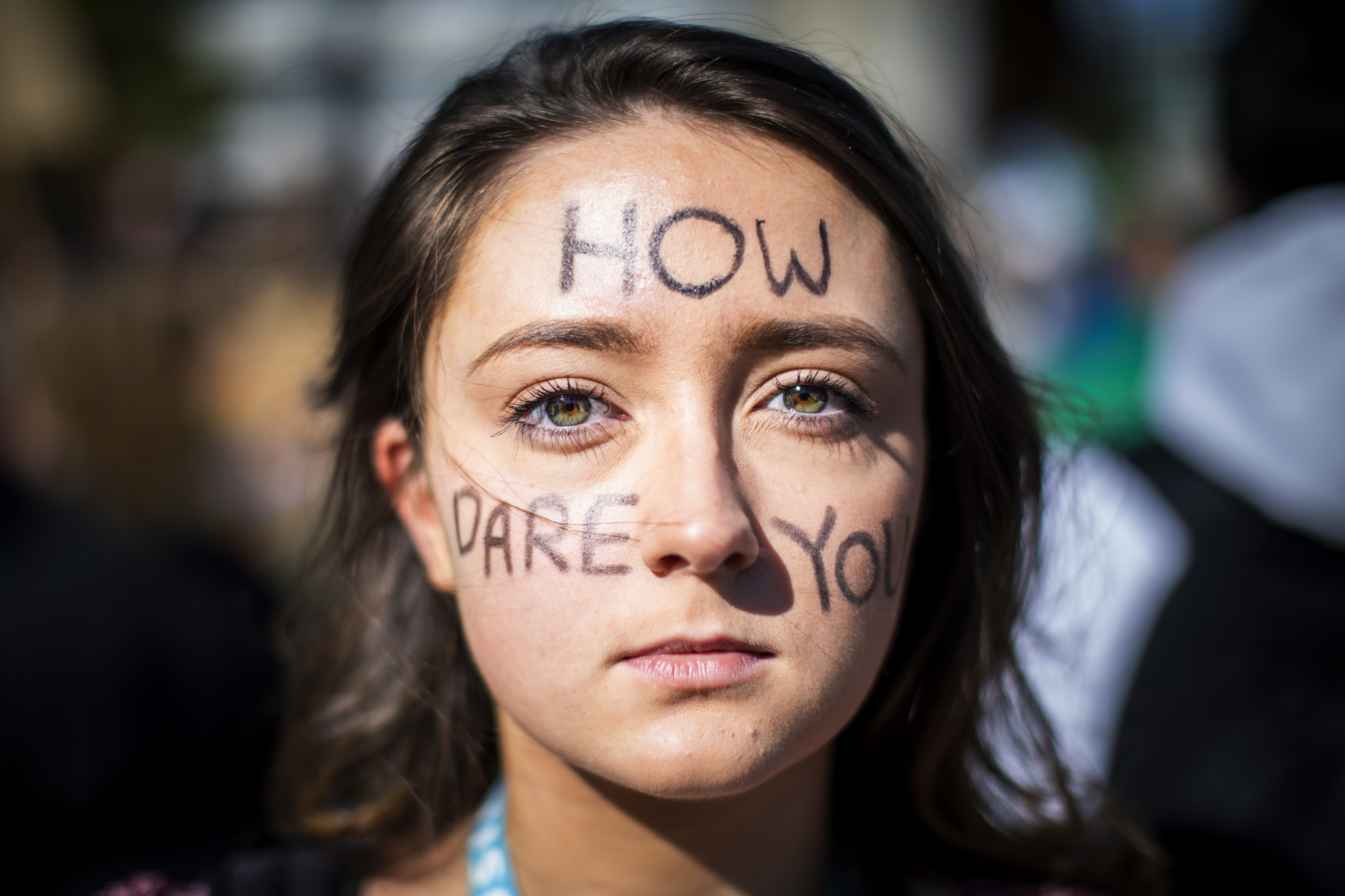 UBC student Heidi Collie, 18, participates in a climate strike on UBC’s campus in Vancouver on Friday, Sept. 27, 2019. (Ben Nelms/CBC)