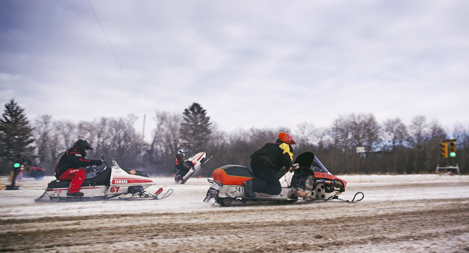 Some of the snowmobiles can get up to 160 km/h. (Greg Huszar)