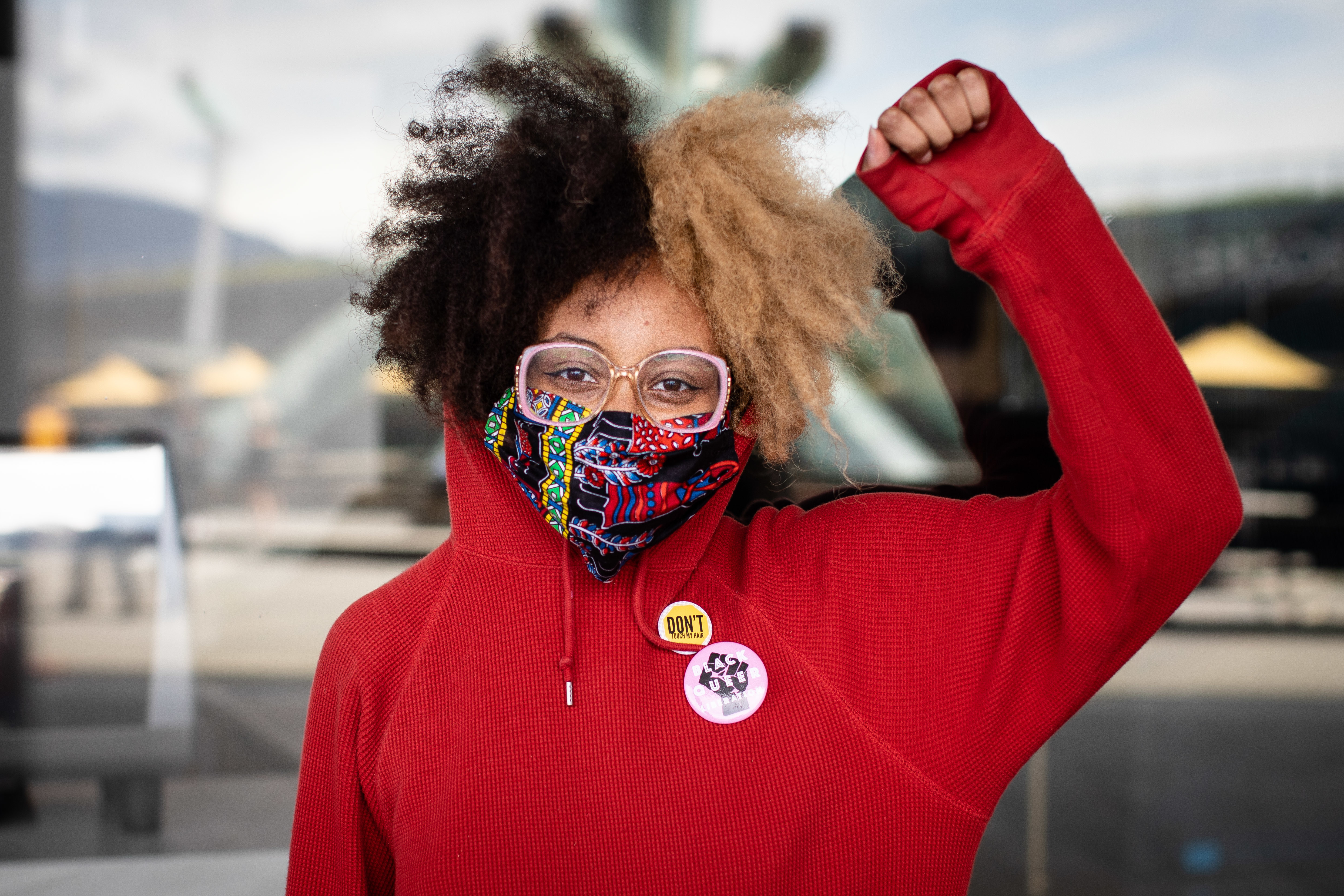 “I’m here today to uplift all the black voices that have been lost to police brutality and racism in both Canada and America. We have a problem here too, as well as we do in the States, which is very apparent, and it's time the world sees how much black people are strong and confident and beautiful and worth it, and are worth fighting for.” - Feven Kidane, 22, protest organizer