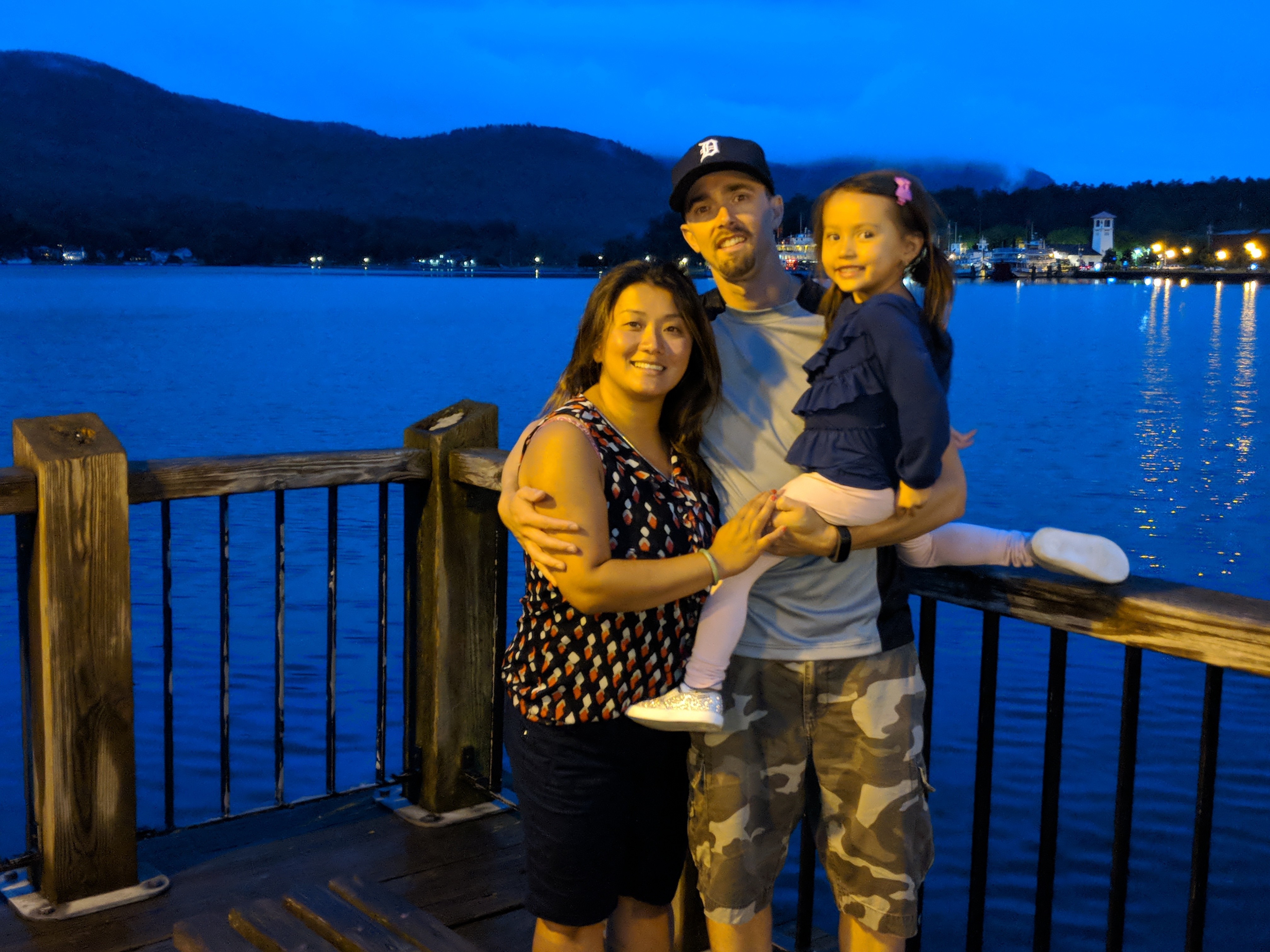 Josh de Bock, shown here with his wife, Loan, and daughter Mai-Linh, joined the OPP in 2010. He was 38 years old when he died by suicide last August. (Submitted by Loan de Bock)