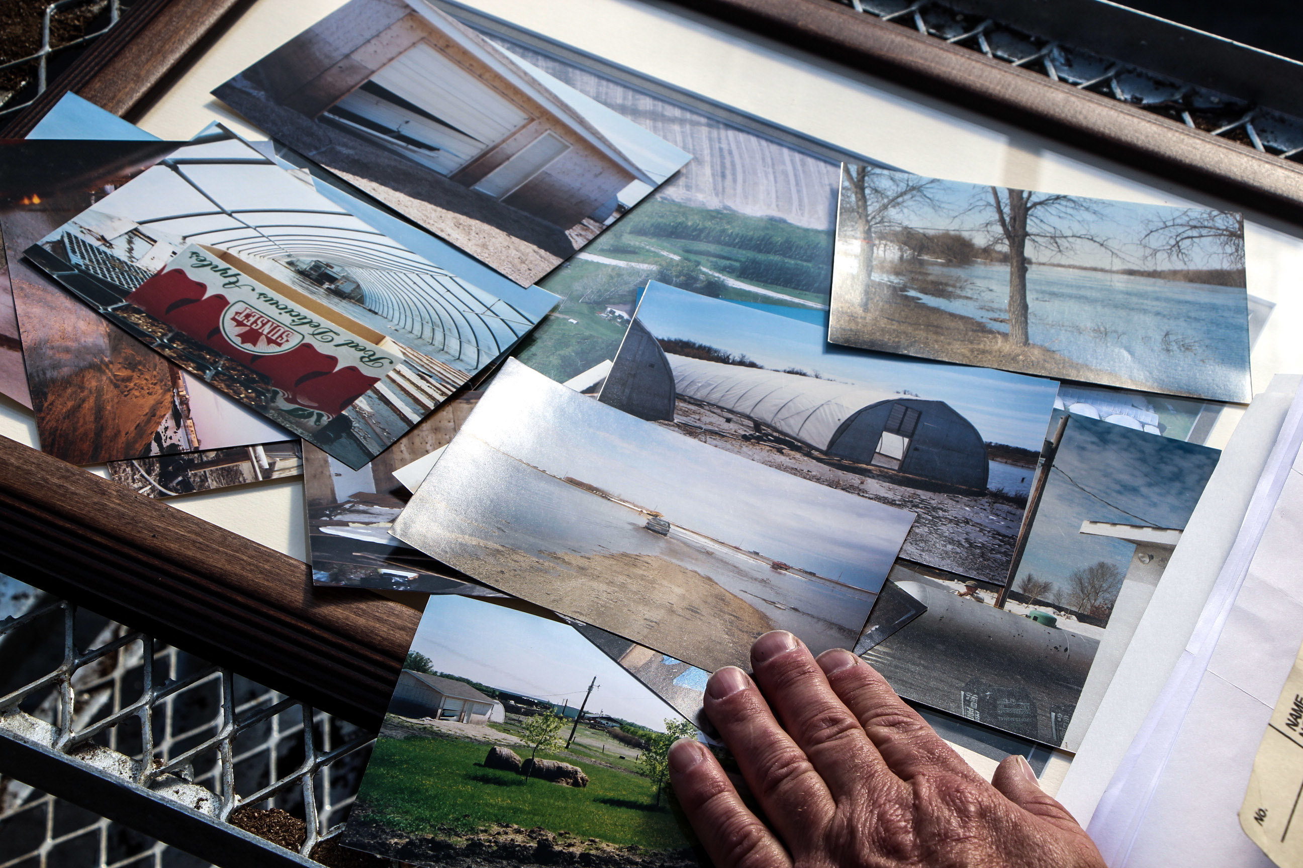 The MacLeods keep a photo diary of the flood of 2011. (Ahmar Khan/CBC)