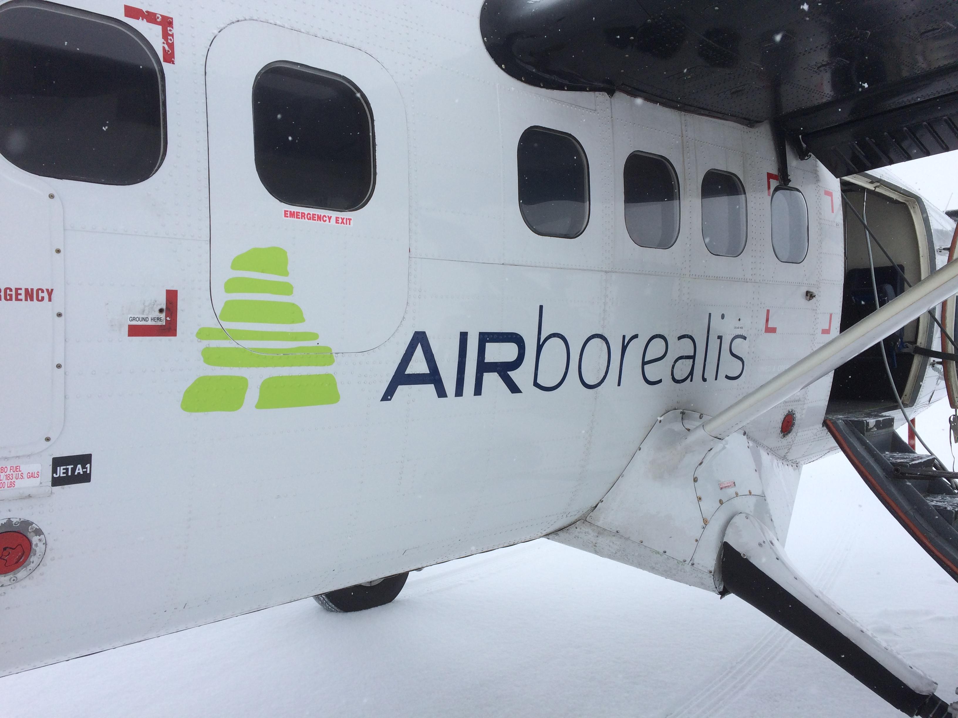 Air Borealis designed its logo to represent the coast it serves. (Jen White/CBC)