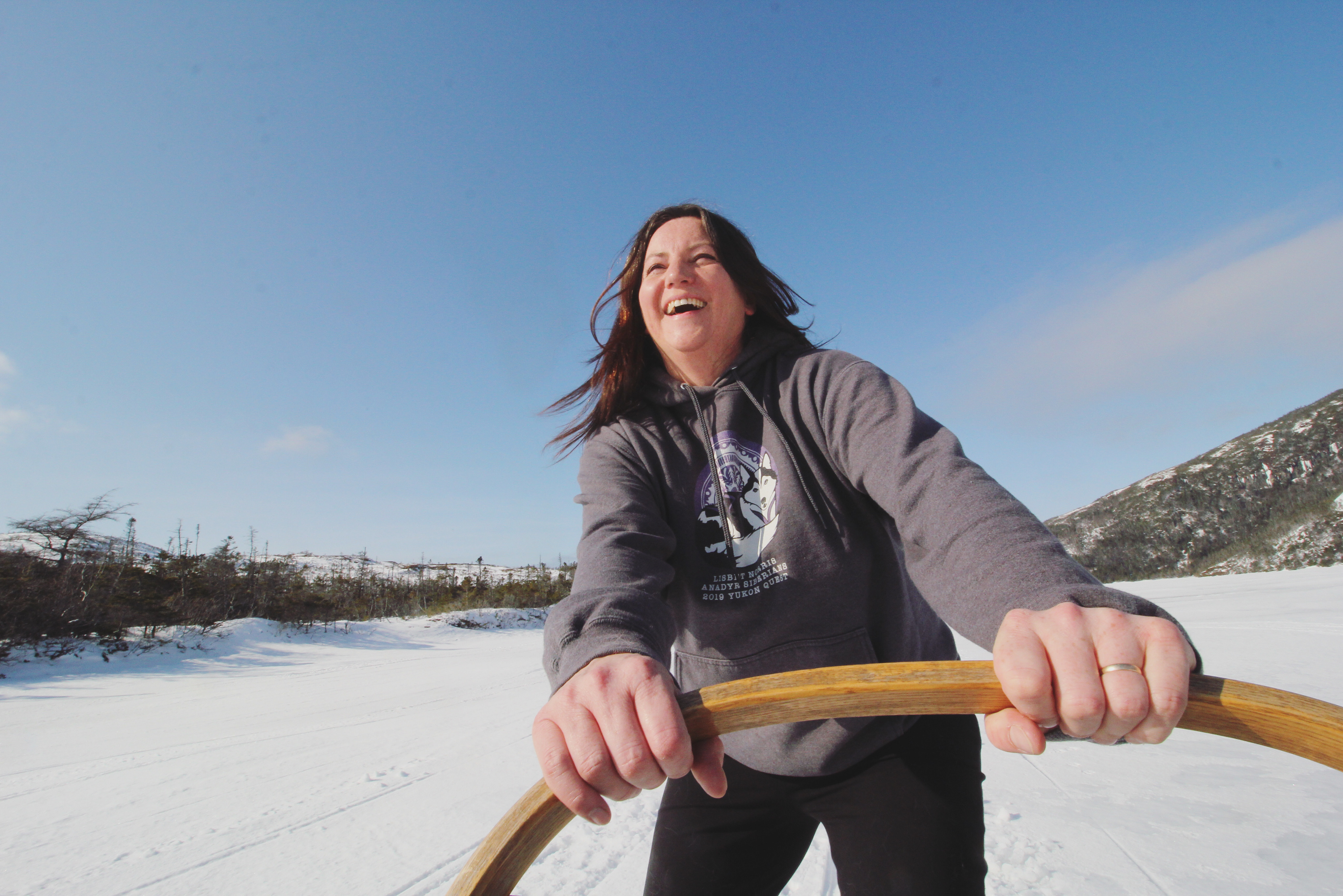 Angie Watson, 46, returned home to Hermitage-Sandyville eight years ago, after 16 years away in Alberta and New Brunswick. (Gavin Simms/CBC)