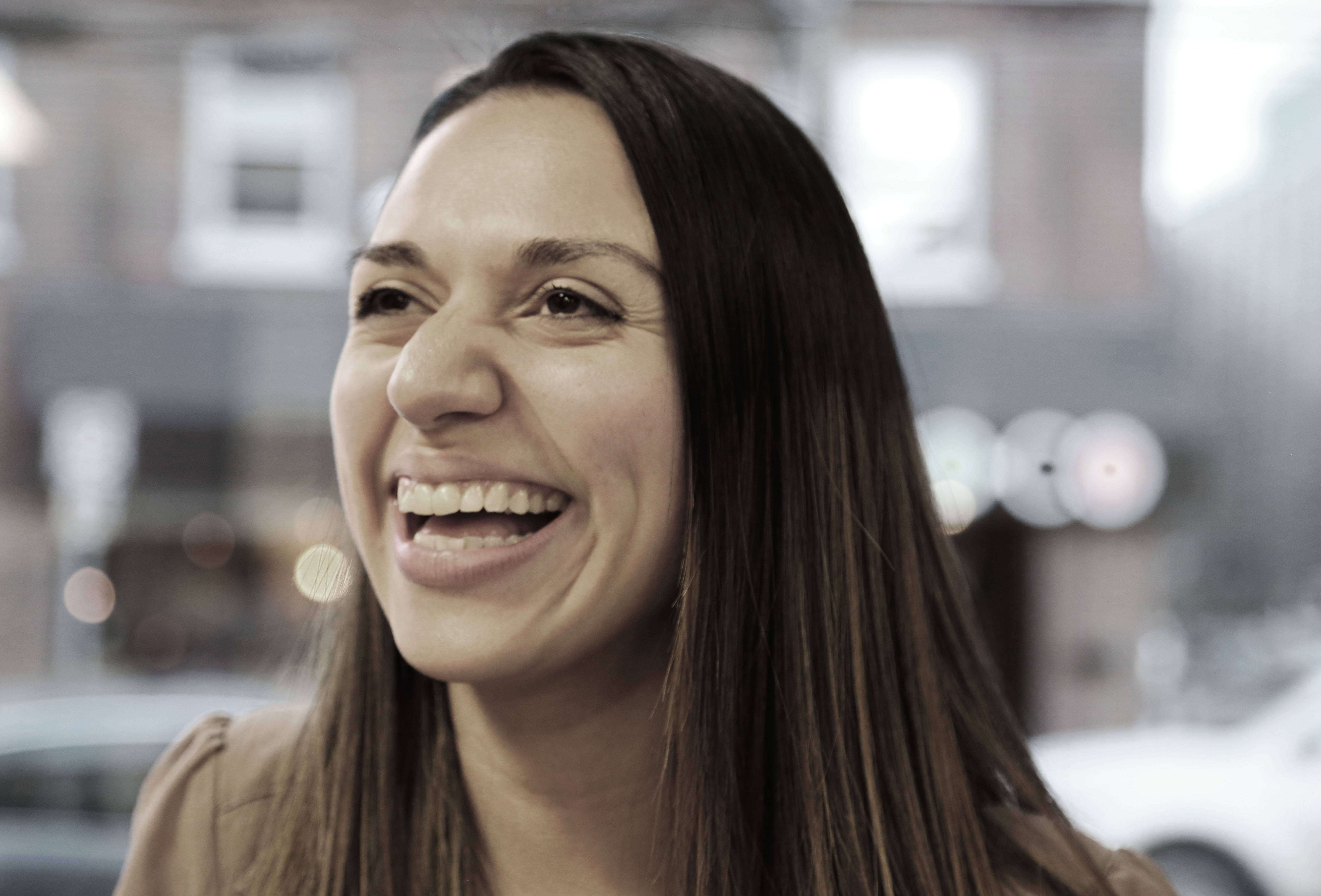 Arianne Melara, 26, devotes much of her time to mentoring young newcomers to New Brunswick as part of a bilingual leadership accelerator called Imagine NB. (Maria Jose Burgos/CBC)