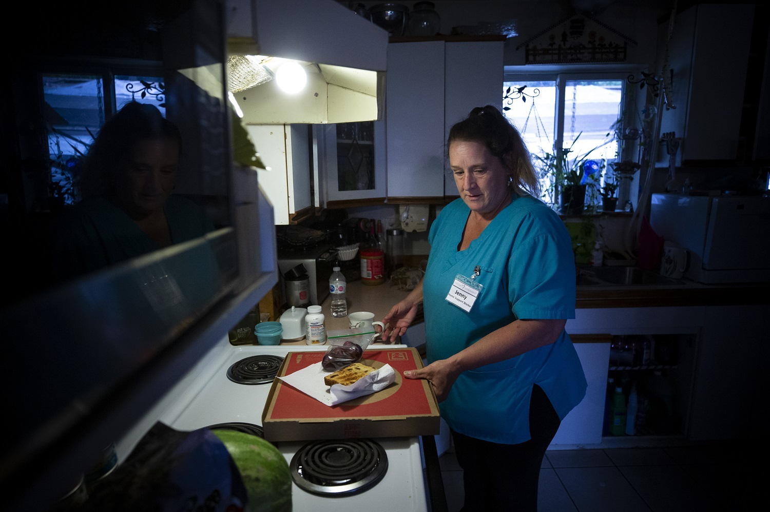 Jenny Kaastra, based in the Fraser Valley, works three jobs as a care worker. (Ben Nelms/CBC)