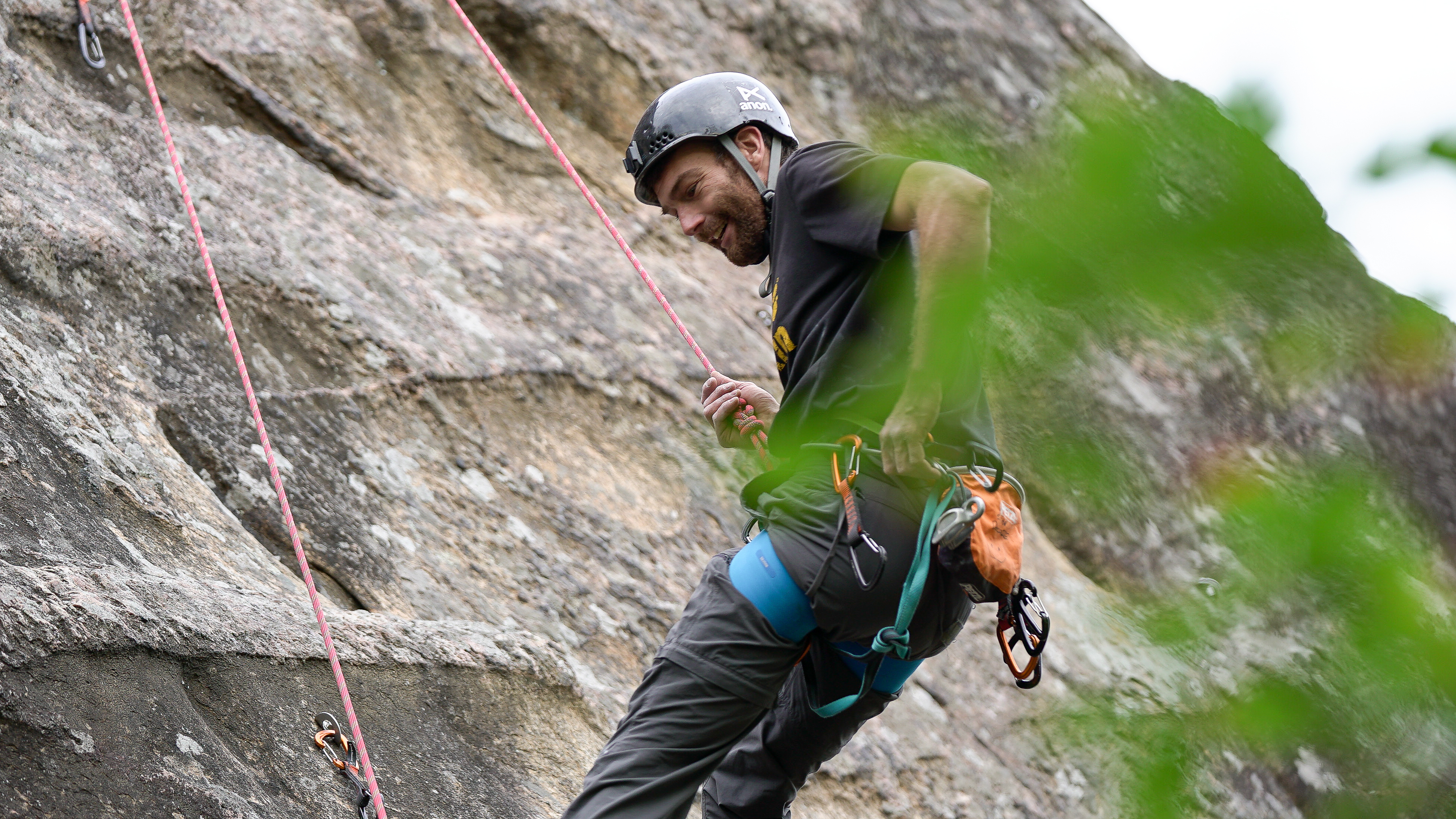 When Decaire is climbing he said his mind is in the moment and he isn’t thinking about his past trauma. (Alexander Behne/CBC)