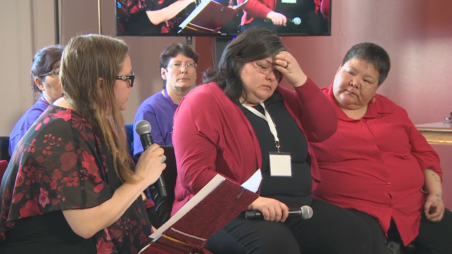 Benigna Andersen is Henrietta Millek's daughter-in-law. She spoke about Henrietta when the Murdered and Missing Indigenous Women and Girls inquiry came to Happy Valley-Goose Bay in March 2018. (CBC)