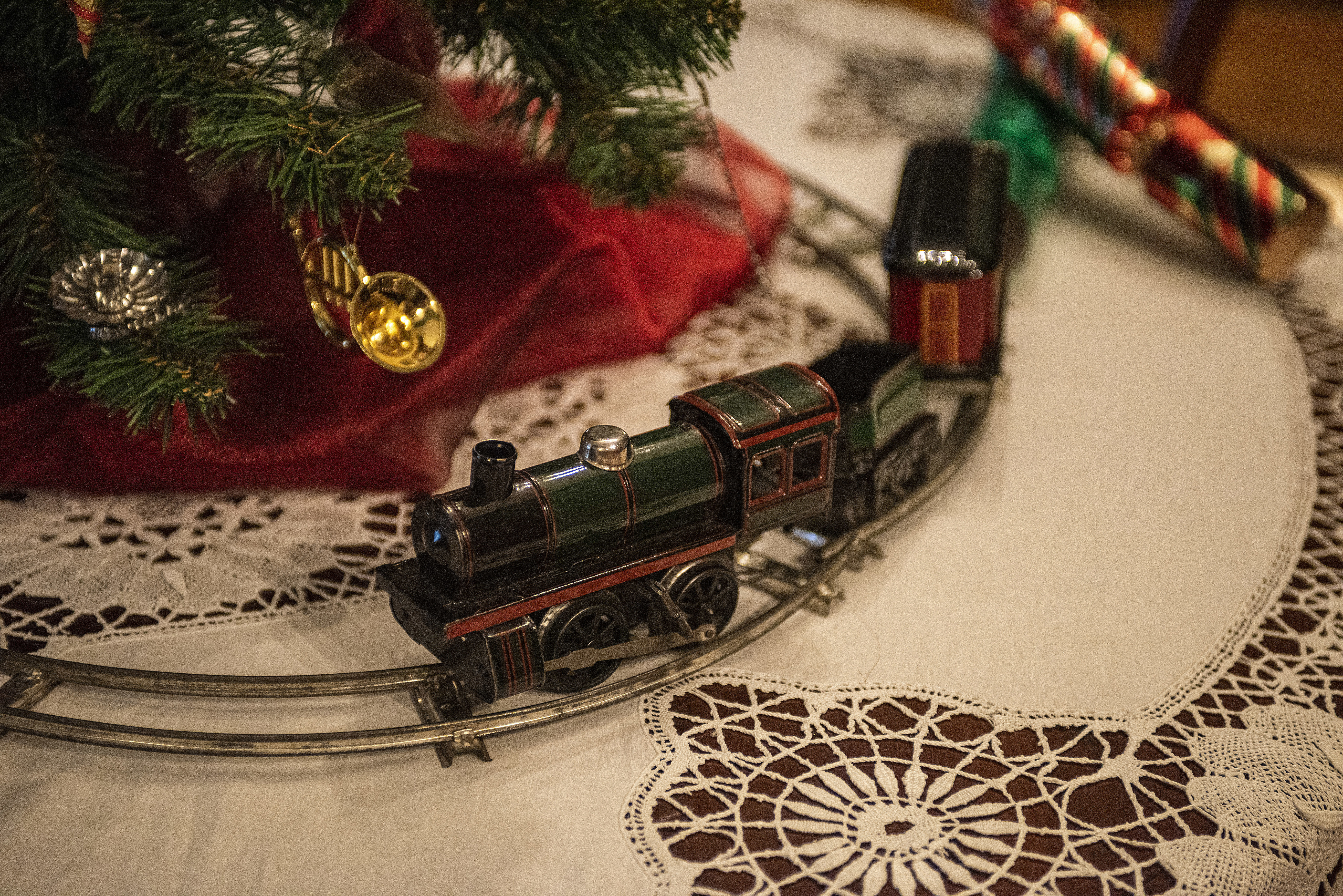 This is a toy train that would have been given to a child back in the Victorian era. It is on display in Beaconsfield Historic House in Charlottetown. (Brian McInnis/CBC)