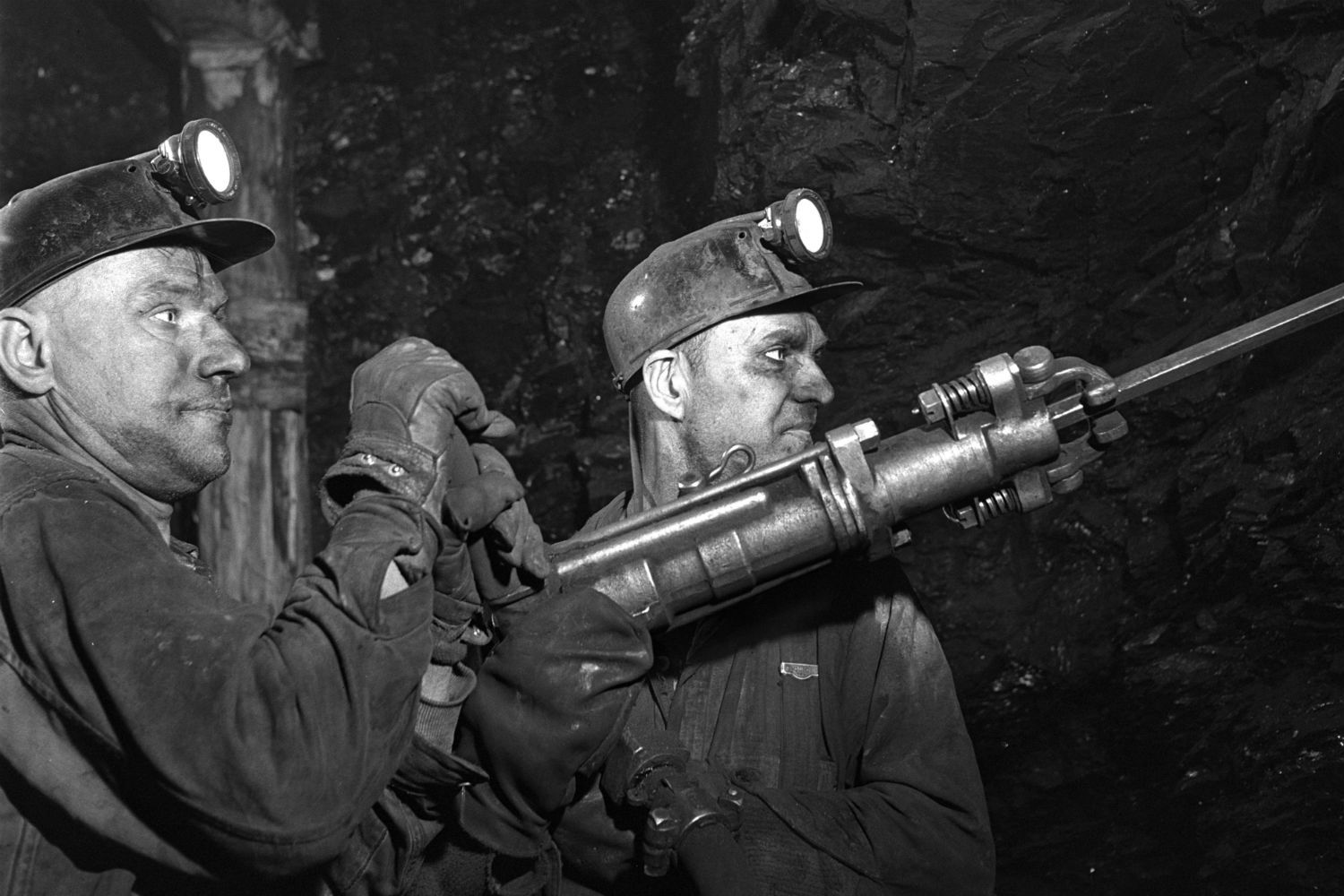 Coal miners in the Crowsnest Pass area in the 1940s. (Photo: Harry Rowed)