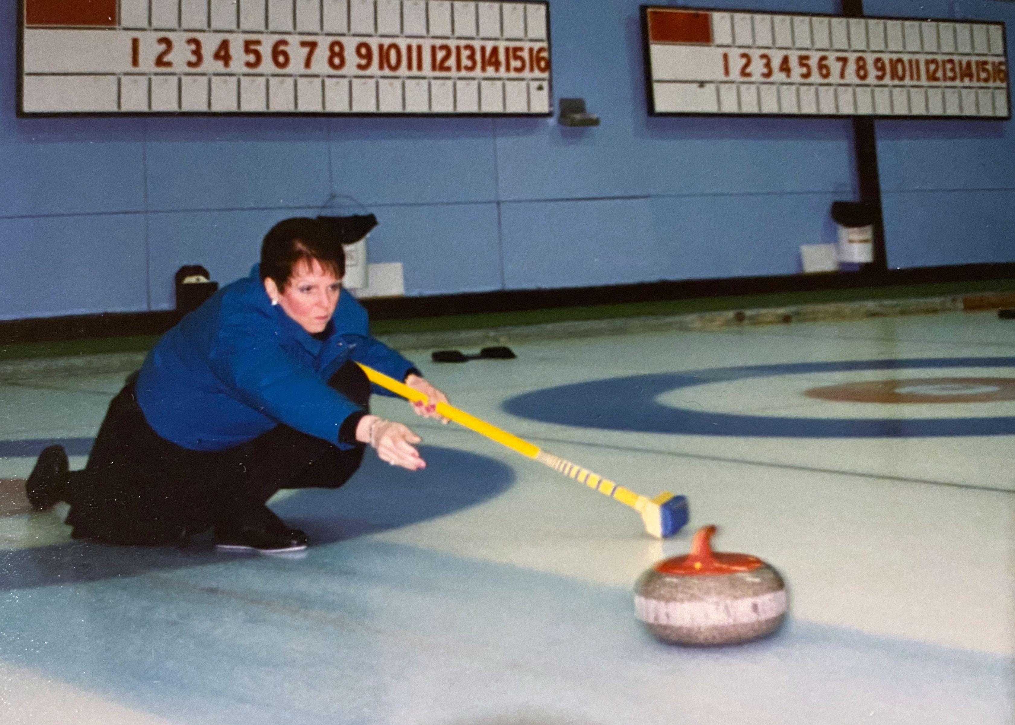 Joan loved curling, a passion she passed down to her children. (Submitted by Trevor Jones)