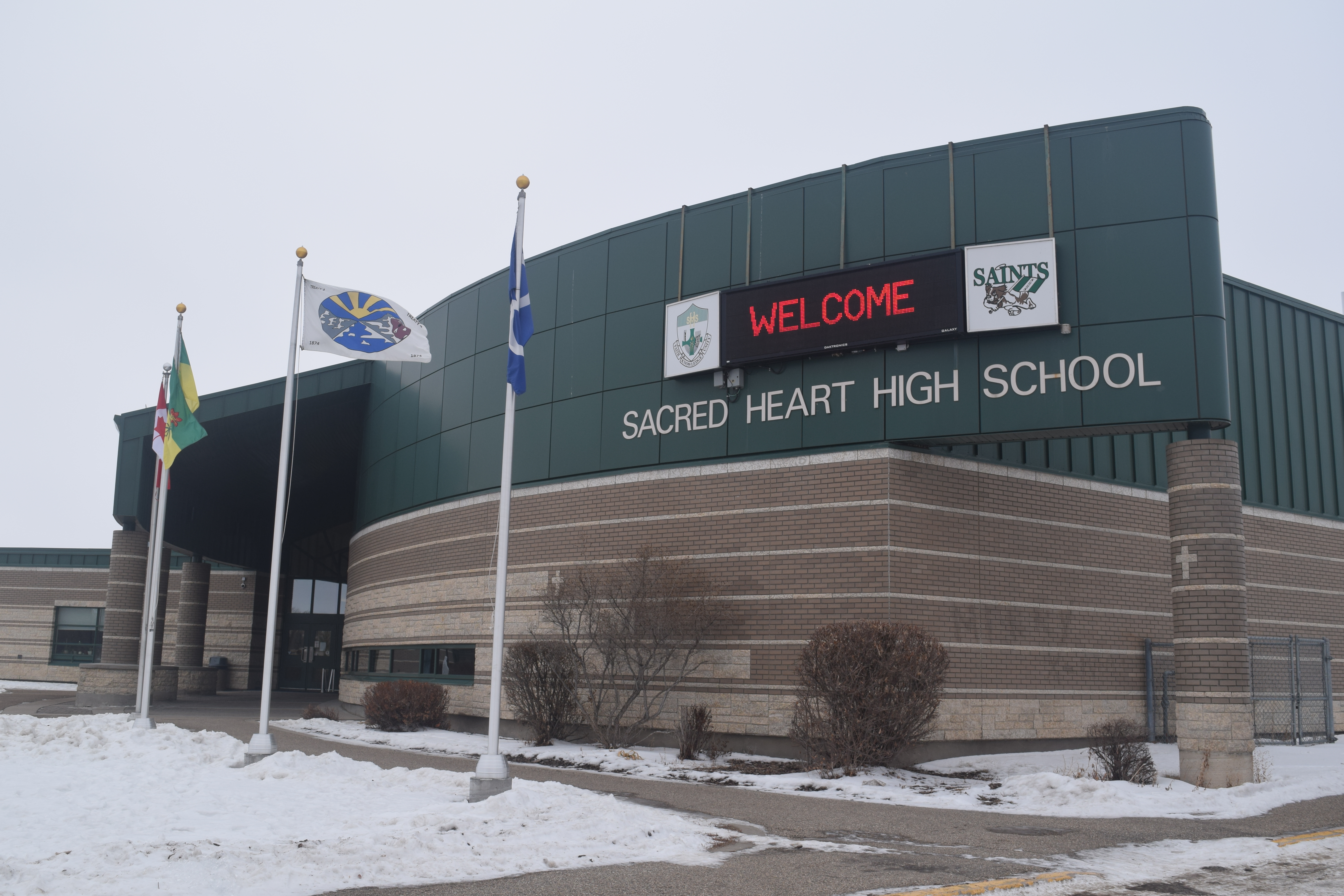 The Sacred Heart High School on Gladstone Avenue N. in Yorkton, Sask. Photo: Alicia Bridges