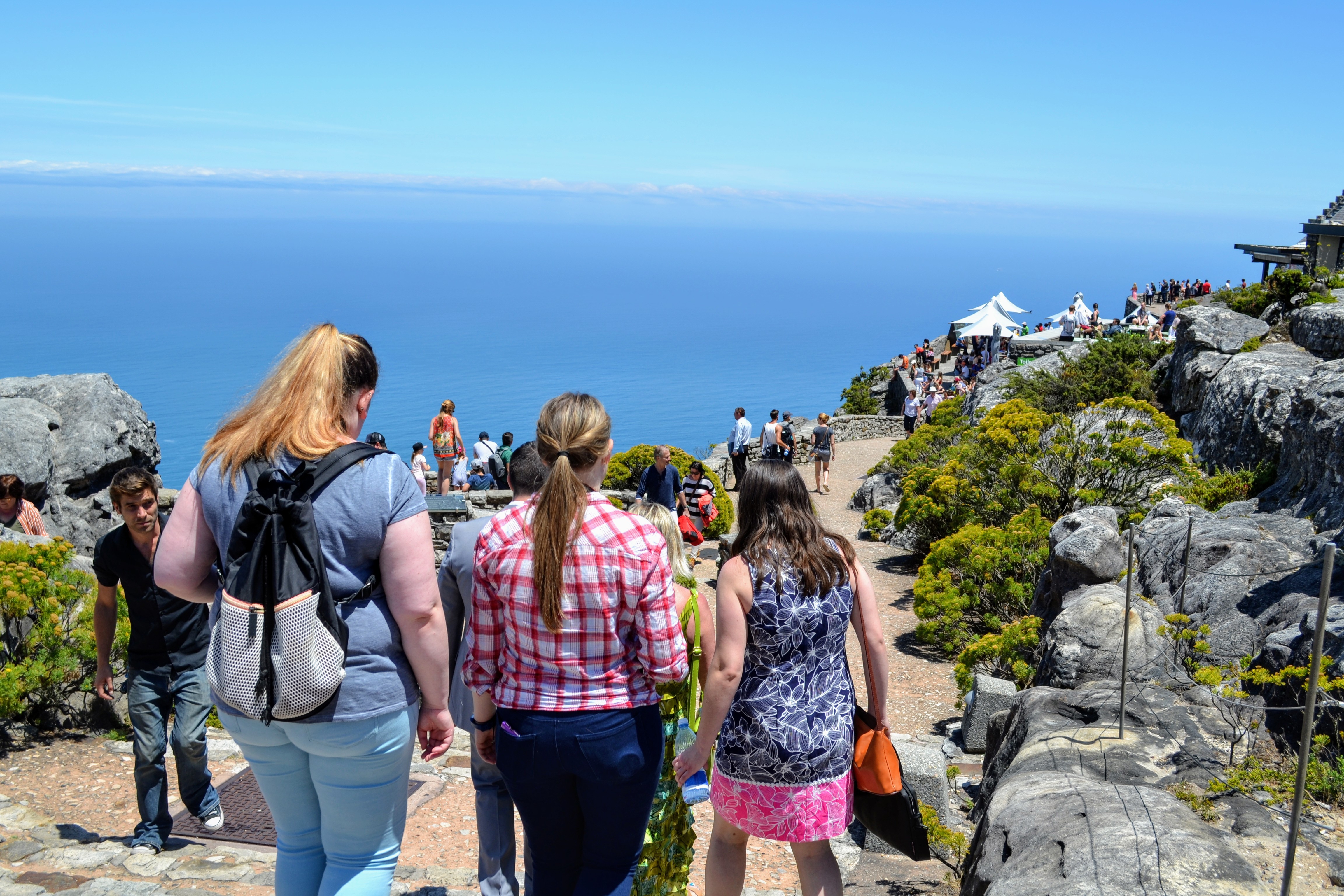 On a clear day tourists flock to one of the most popular tourist attractions in Africa for the view and the experience. (Kim Trynacity/ CBC)