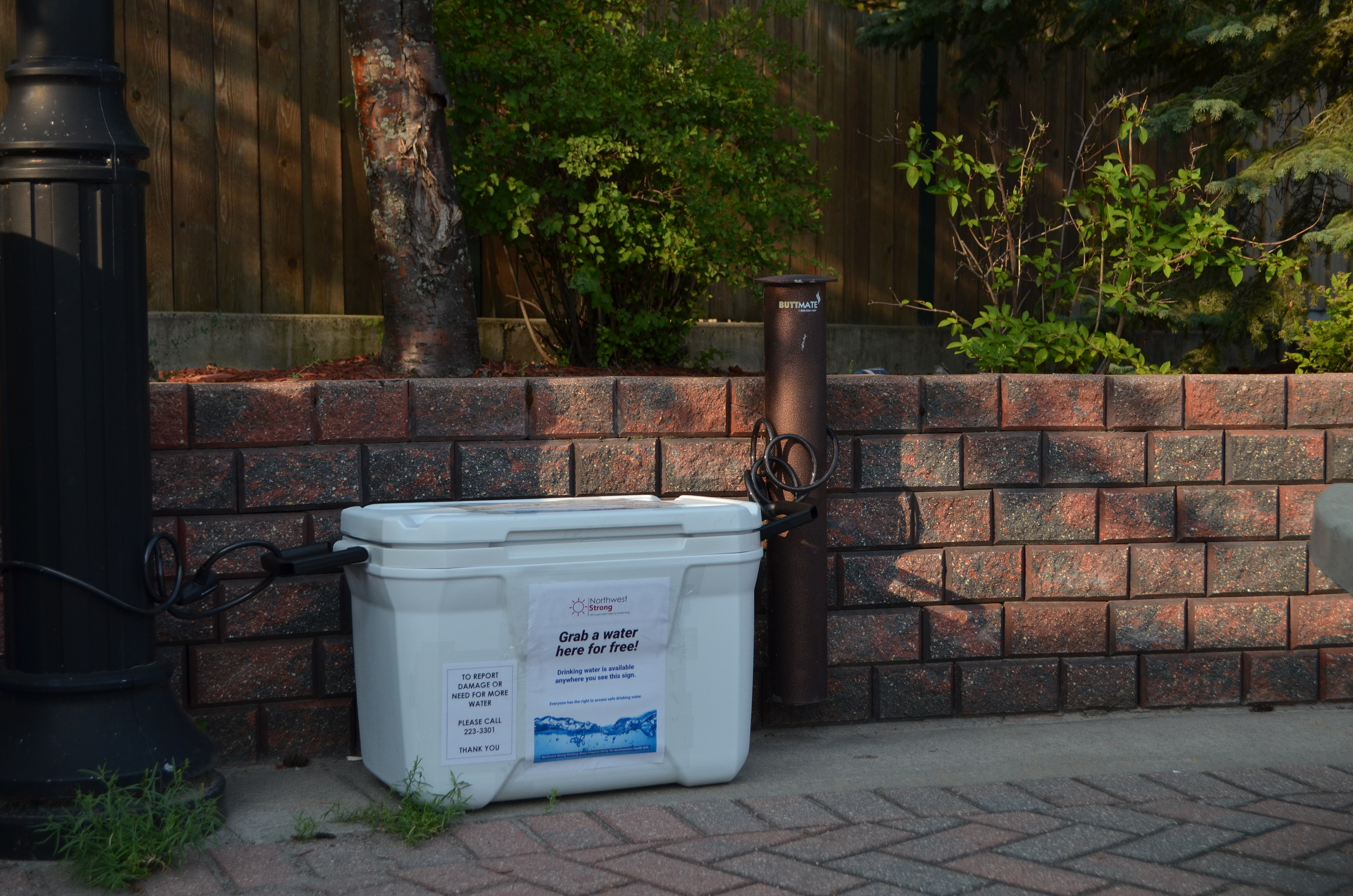 In addition to running a needle exchange program, the Northwestern Health Unit also started distributing cold water this past summer. (Logan Turner/CBC)