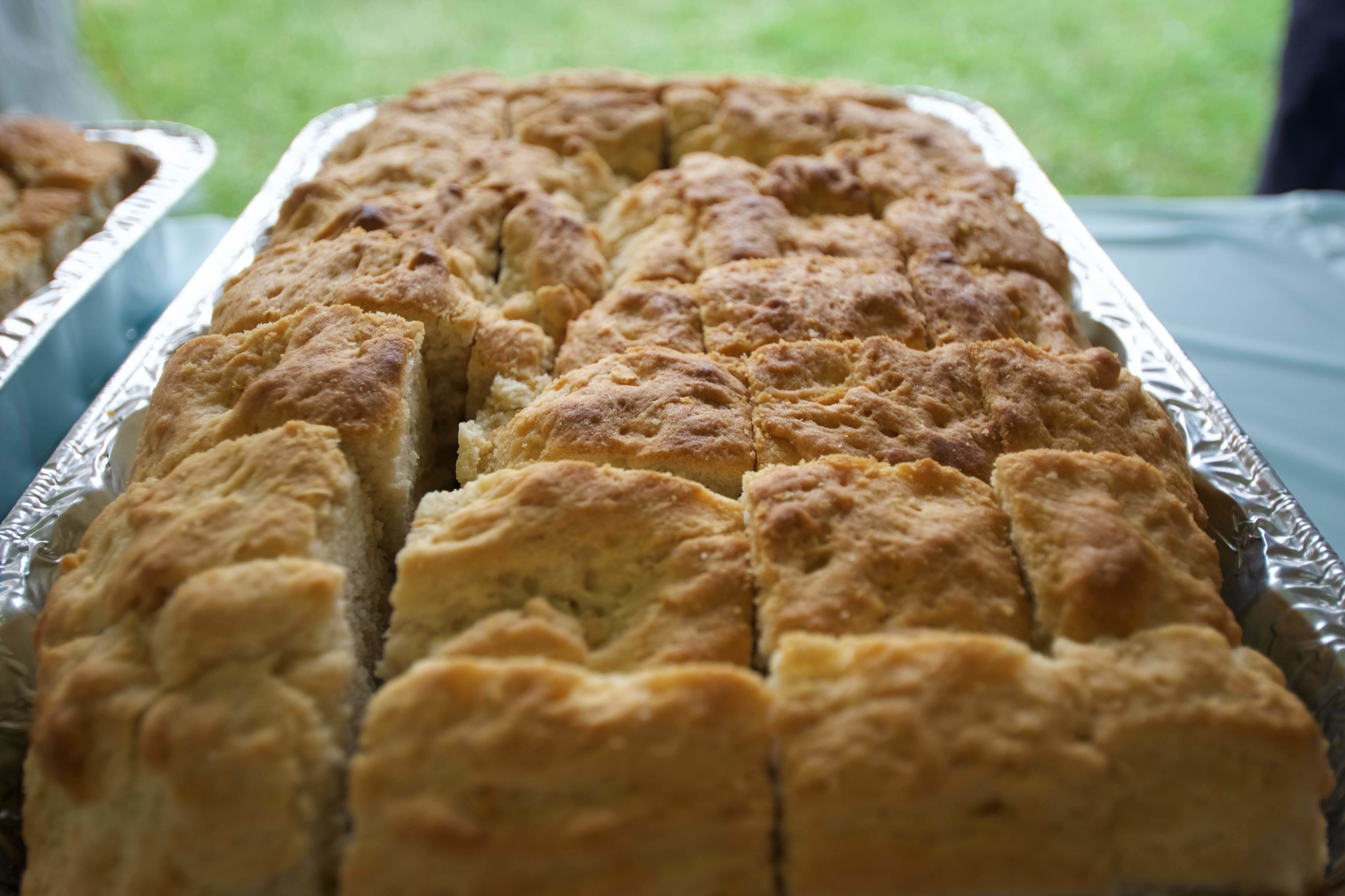 Each day of the powwow, there will be a feast which is open to the public. In our culture, we mark important events with feasting to create memories. We share what we have with all visitors. On Epekwitk, we often have homemade bannock, traditional seafood, and stews. (Patricia Bourque)