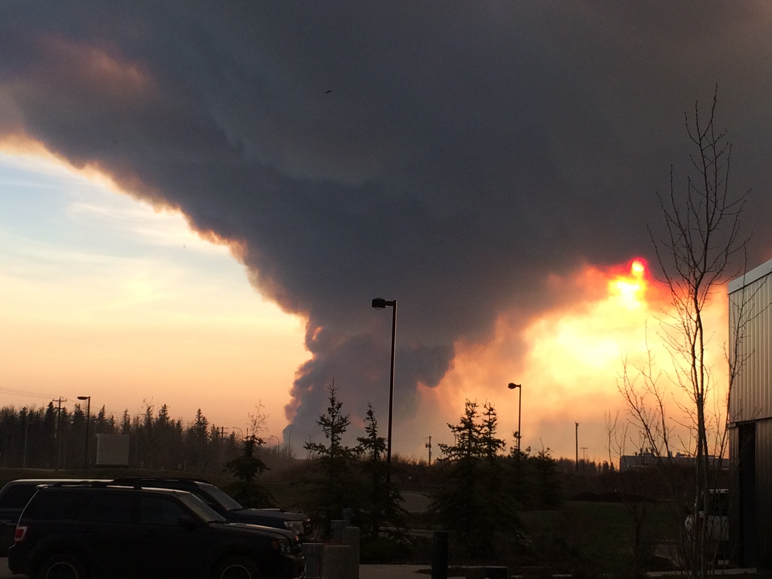 Darby Allen took this photo of the encroaching wildfire on the evening of May 2. (Darby Allen)