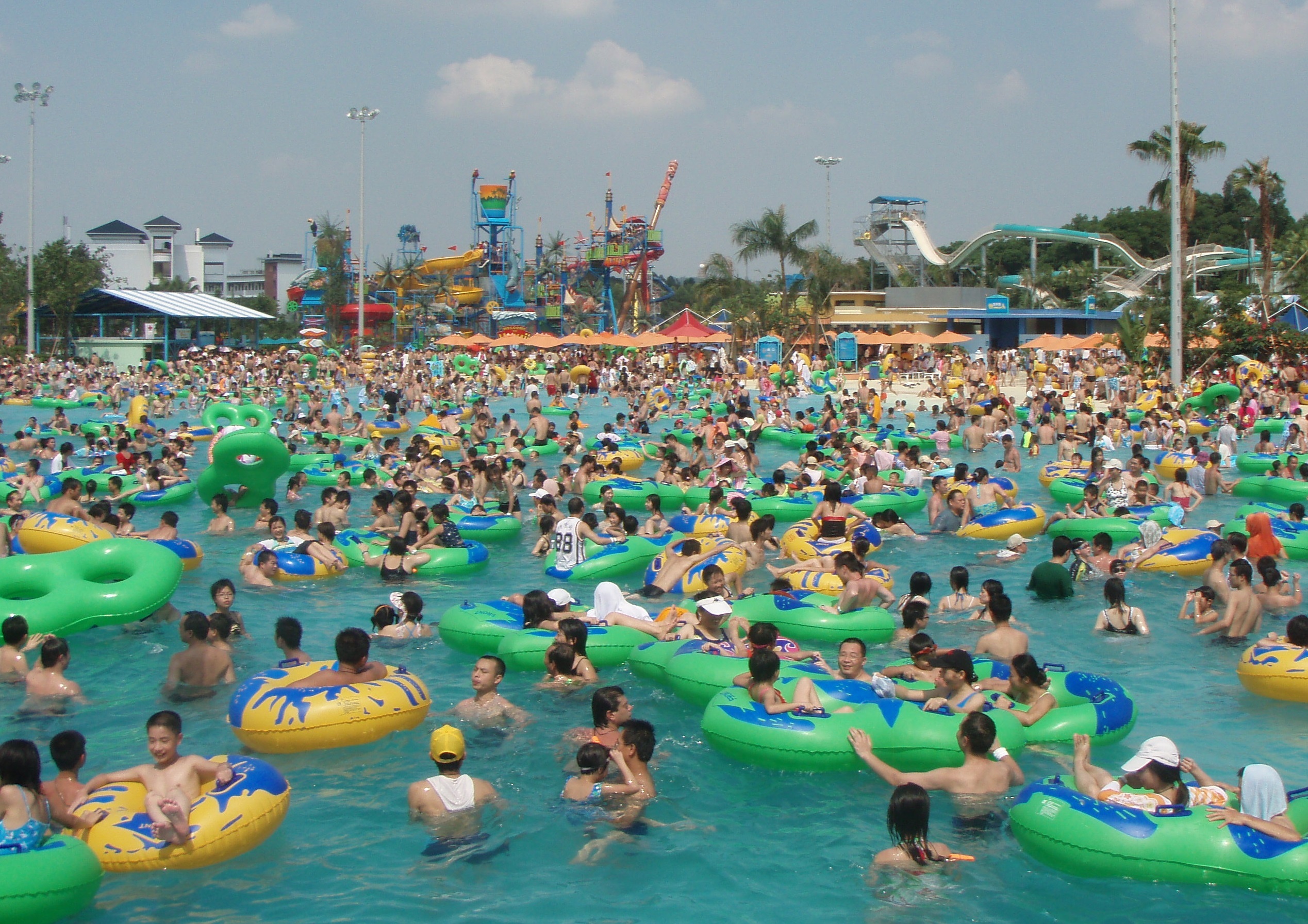 Some of the projects Colombo works on are all about capacity, like this water park in Guangzhou, China. (Emily Colombo)