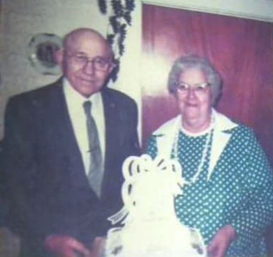 John Hall's adoptive parents, Earl and Janet Hall, are shown in this image on their 25th wedding anniversary. (Submitted by Janet Hall)