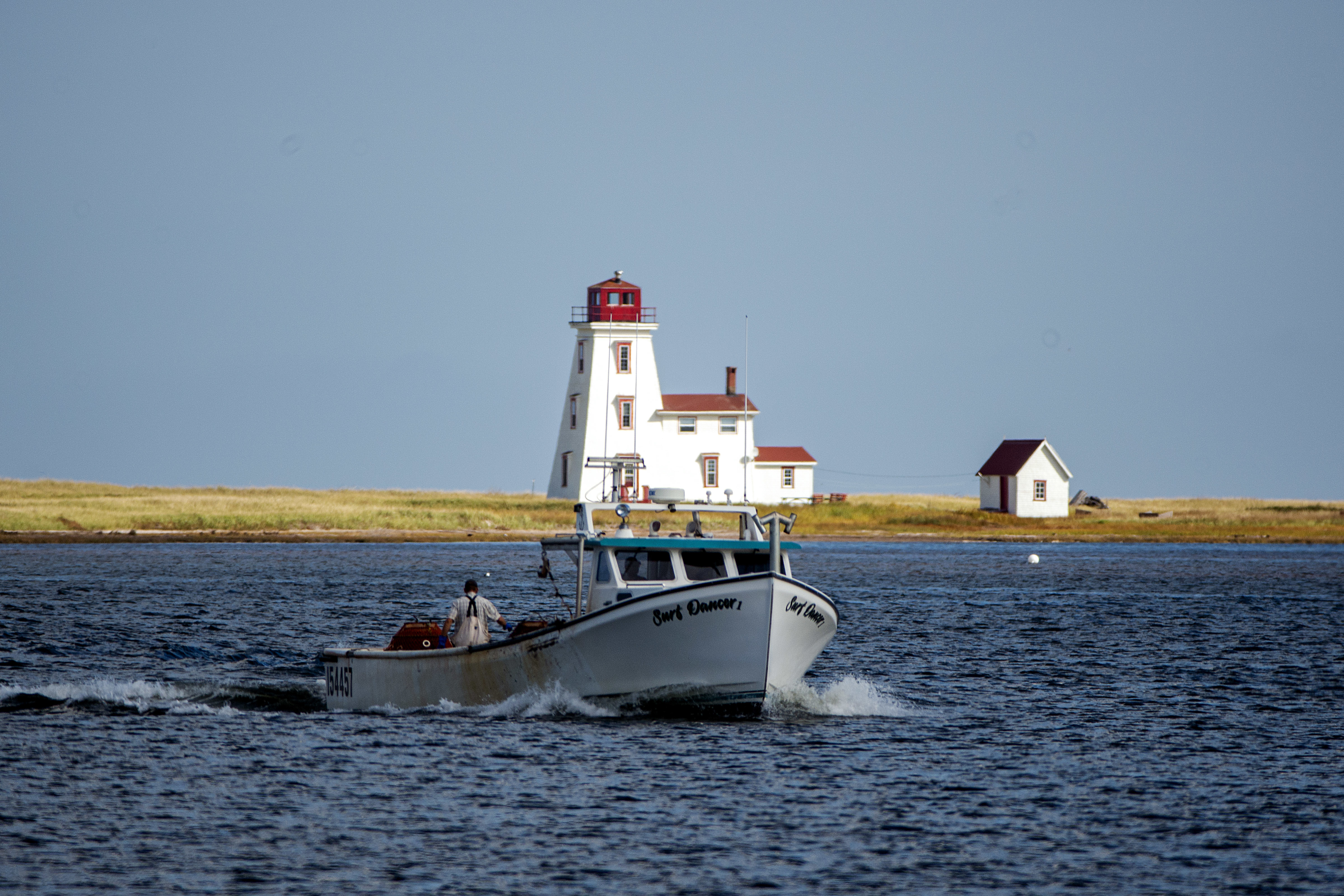 Before the light was decommissioned years ago, it guided boats and ships into Alberton Harbour. (Brian McInnis/CBC)