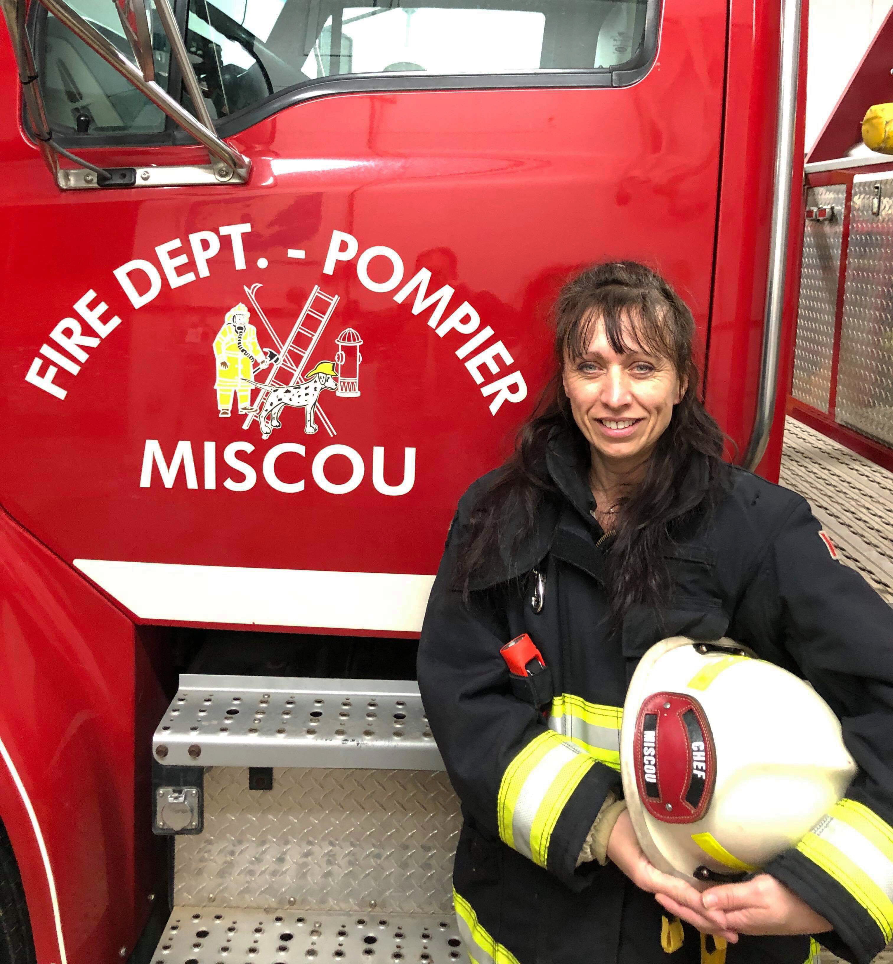 In her first year as fire chief for the Miscou Fire Department, Marie-Josée Chiasson and her crew took on the ice storm on the Acadian Peninsula, a fire at a local fish plant, and a major forest fire that forced people from their homes. (Submitted by Marie-Josée Chiasson)