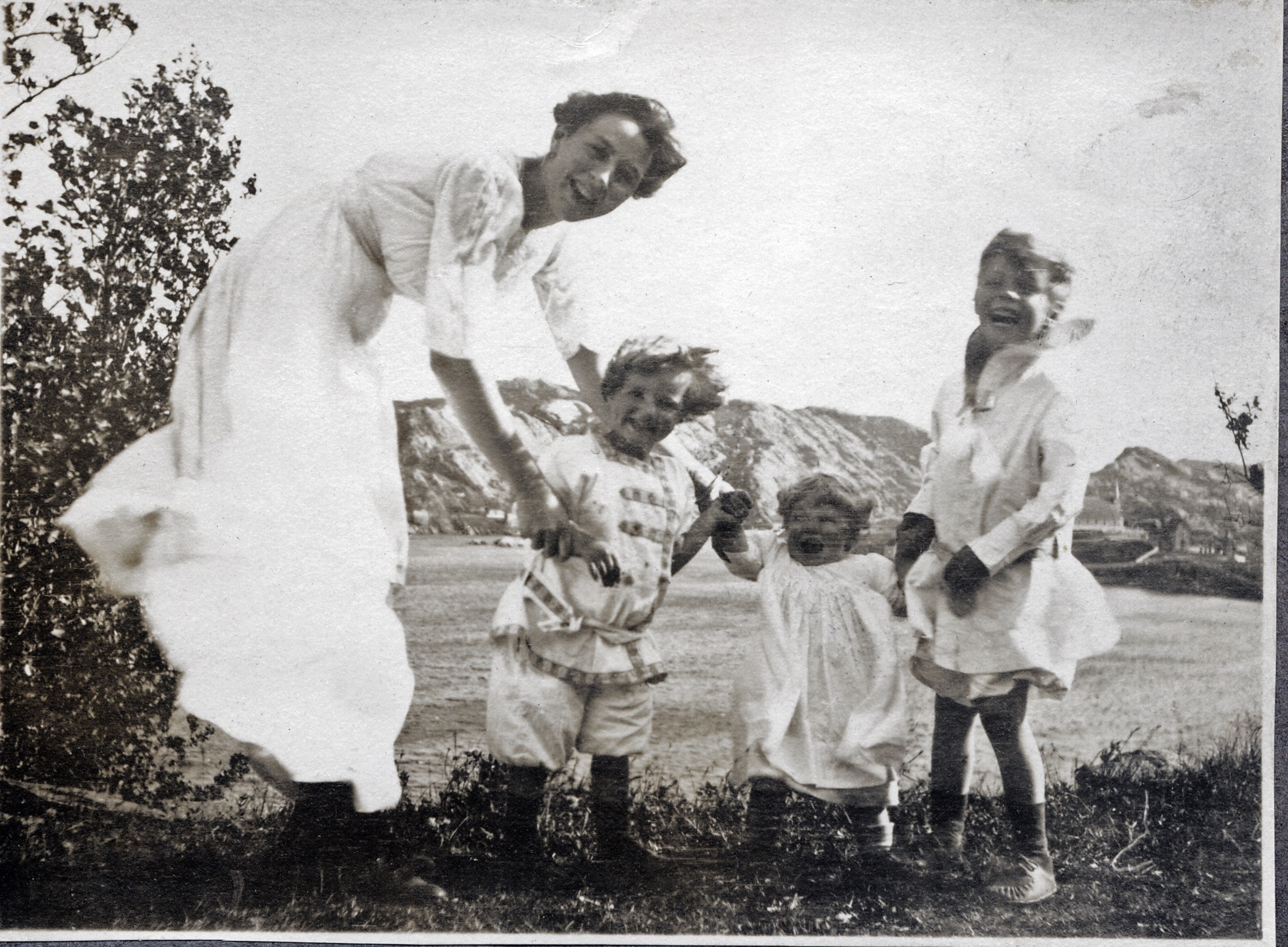 This photo from 1914 shows Kathleen Kent with her children, Kathleen, Clara and Rockwell, in Brigus. (Courtesy Kent/Whiting family) 