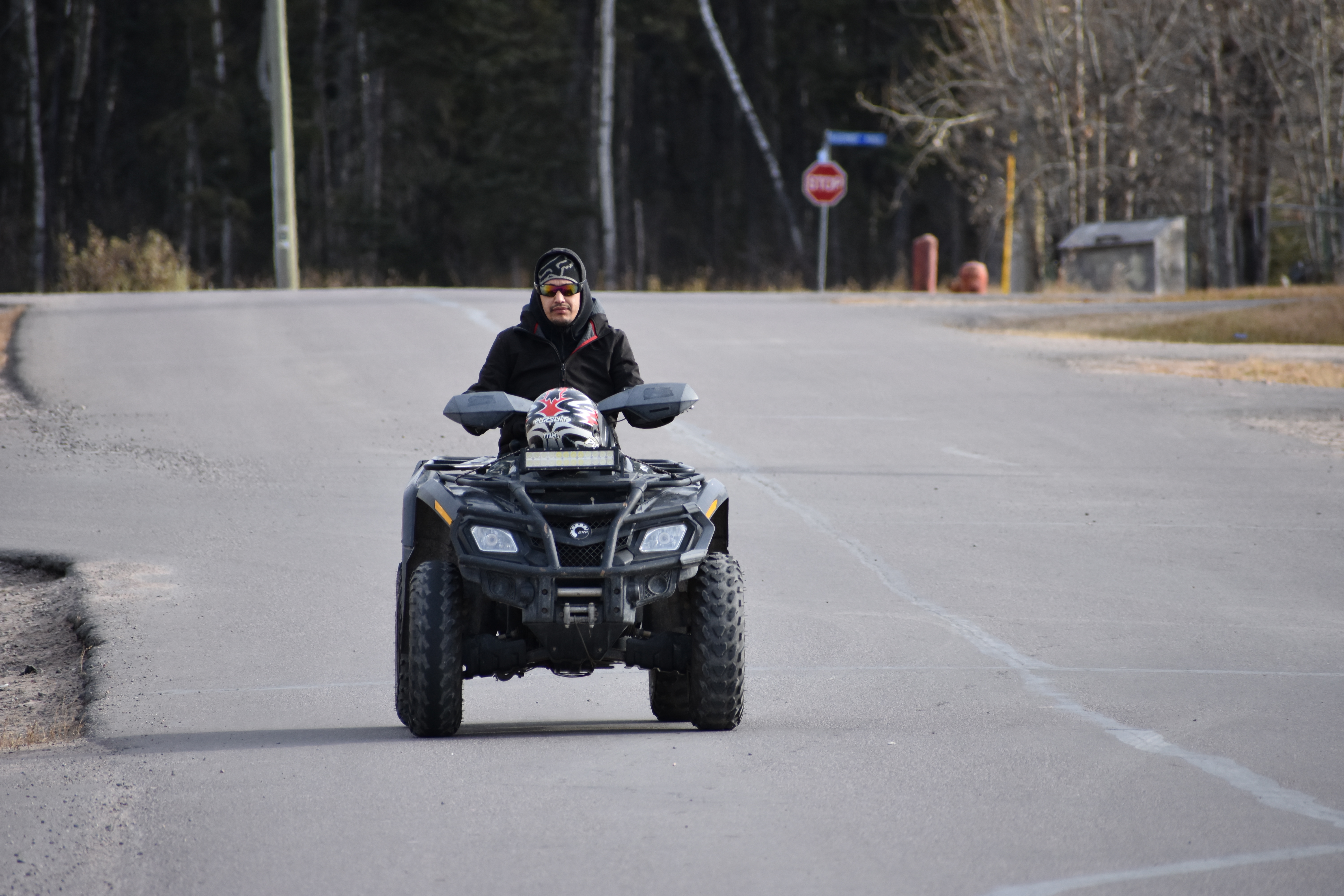 ATVs are just as common in town as cars and trucks. (Geneviève Normand/CBC Radio-Canada)