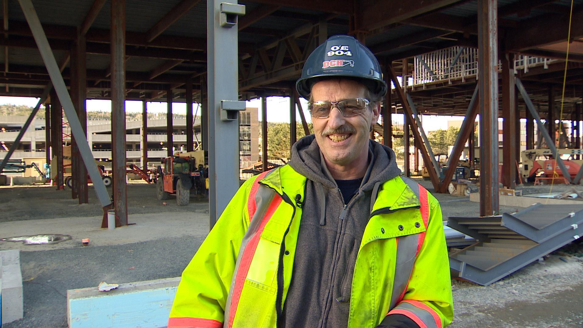 Tower crane operator Gary Lewis. (CBC)