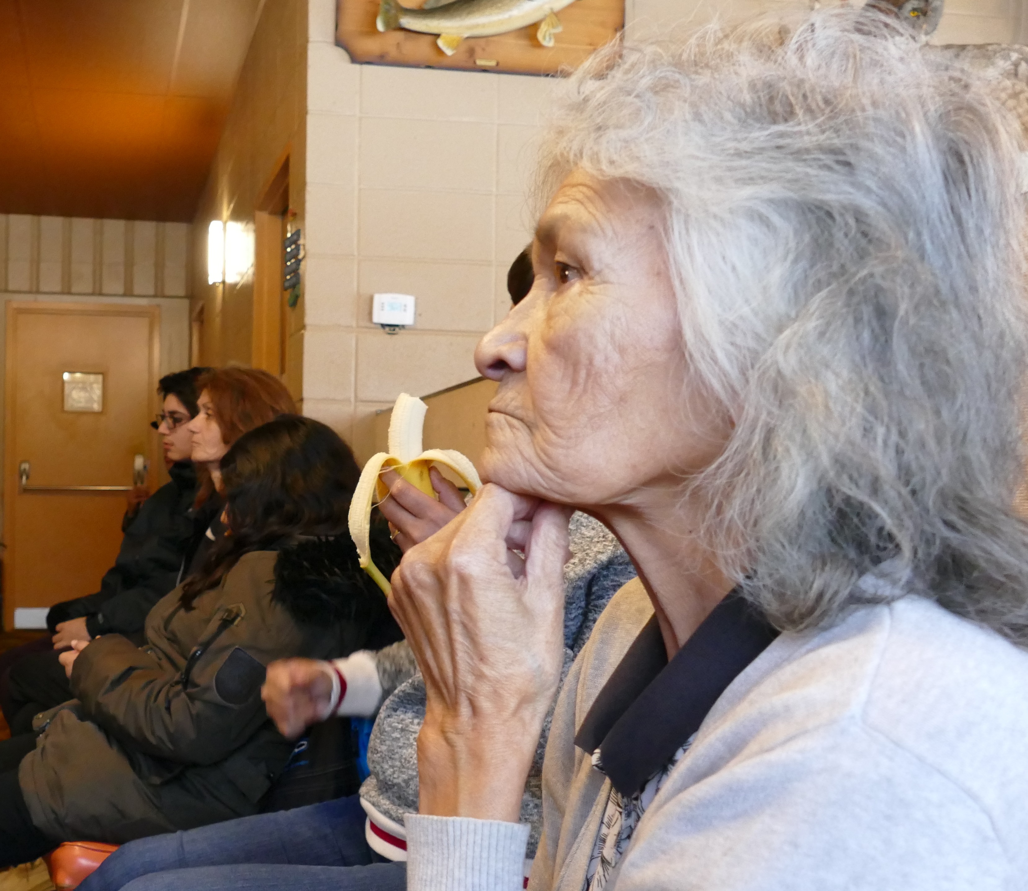 Gladys Ombash, one of the lifetime headmen, attended the meeting. (Jorge Barrera/CBC)