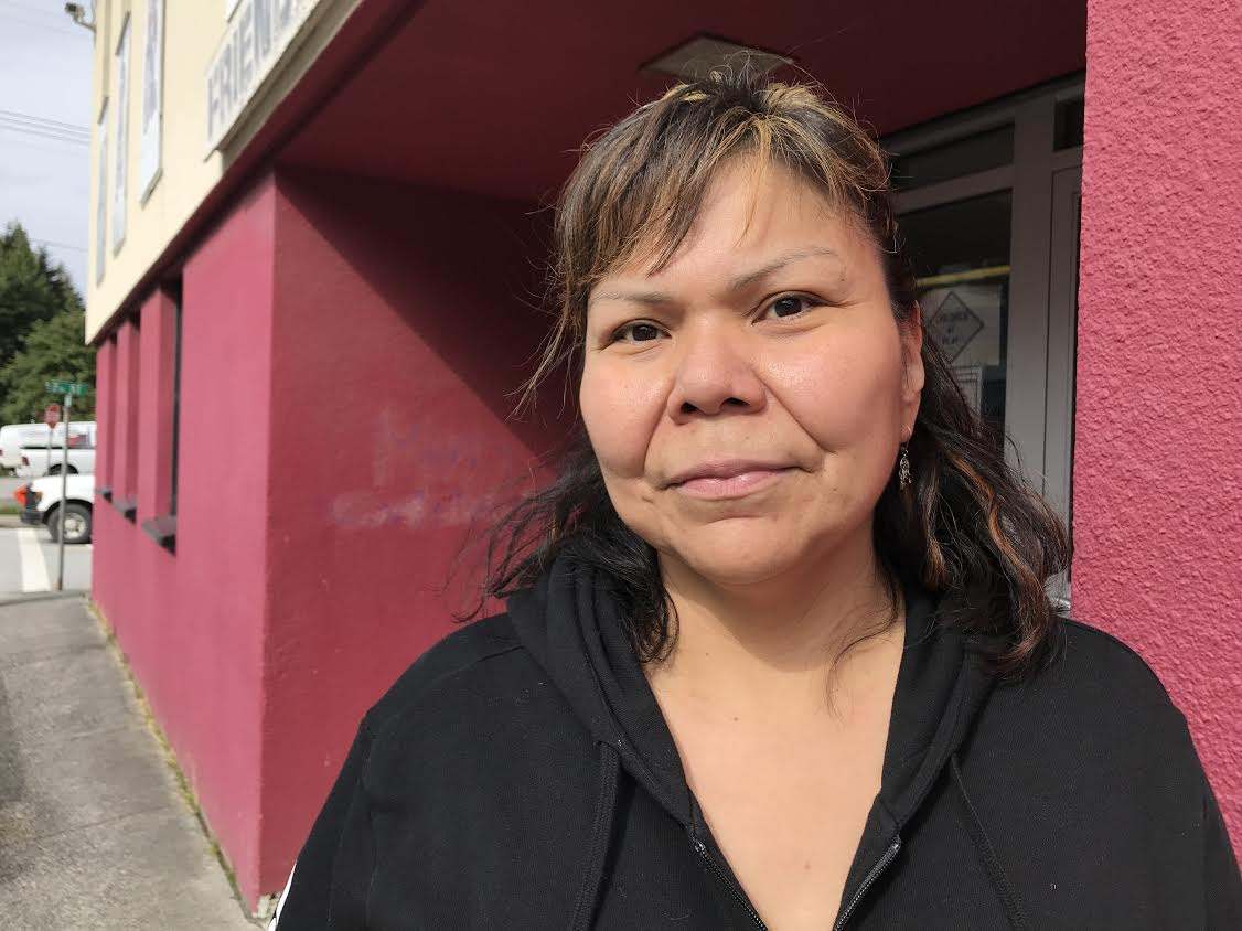 Glenna Johnson, 41, was surprised to discover Greyhound is no longer providing passenger service in northern B.C. (Audrey McKinnon)