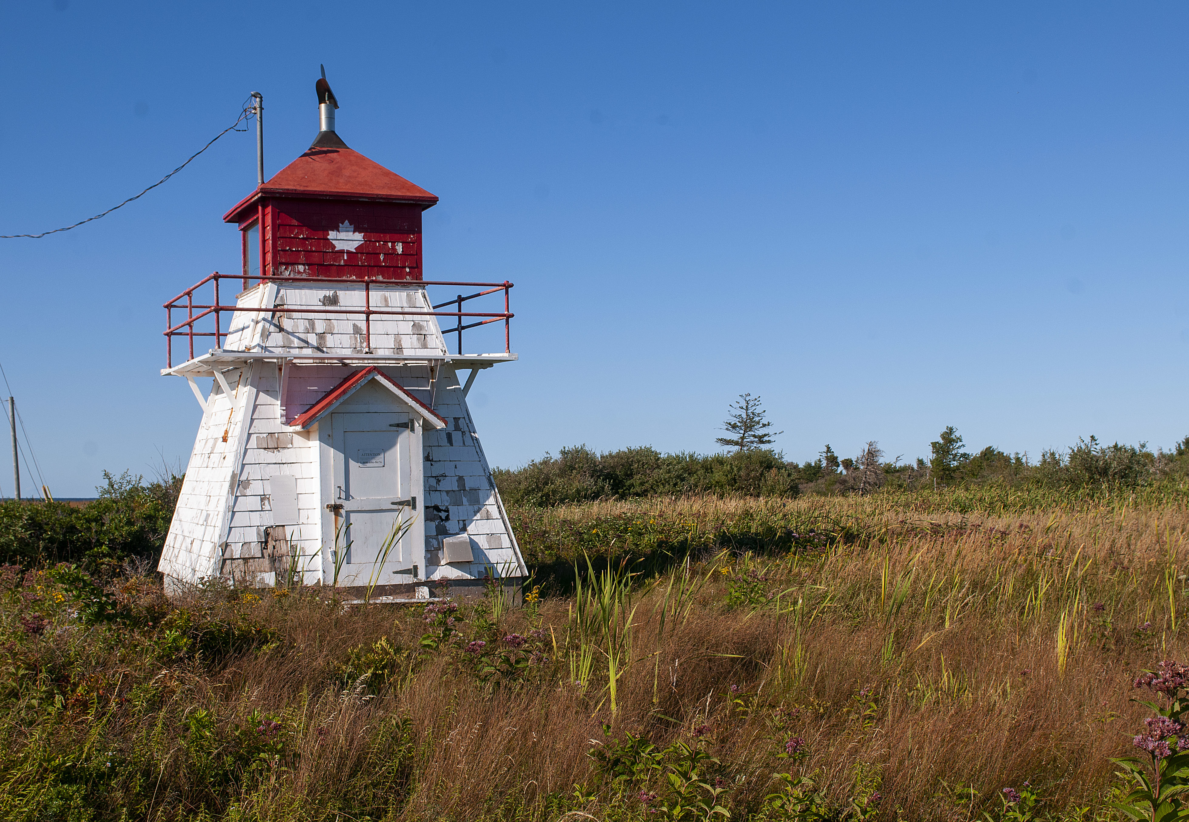 This lighthouse had no keepers because it has always been electrified. (Brian McInnis/CBC)