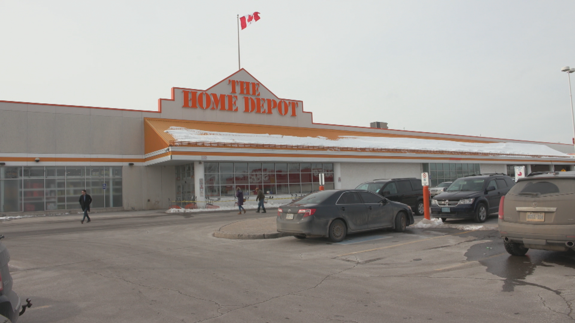 Sandra Finn was shot to death by her husband in this Home Depot parking lot in Peterborough, Ont. (Jean LeSavage/CBC)