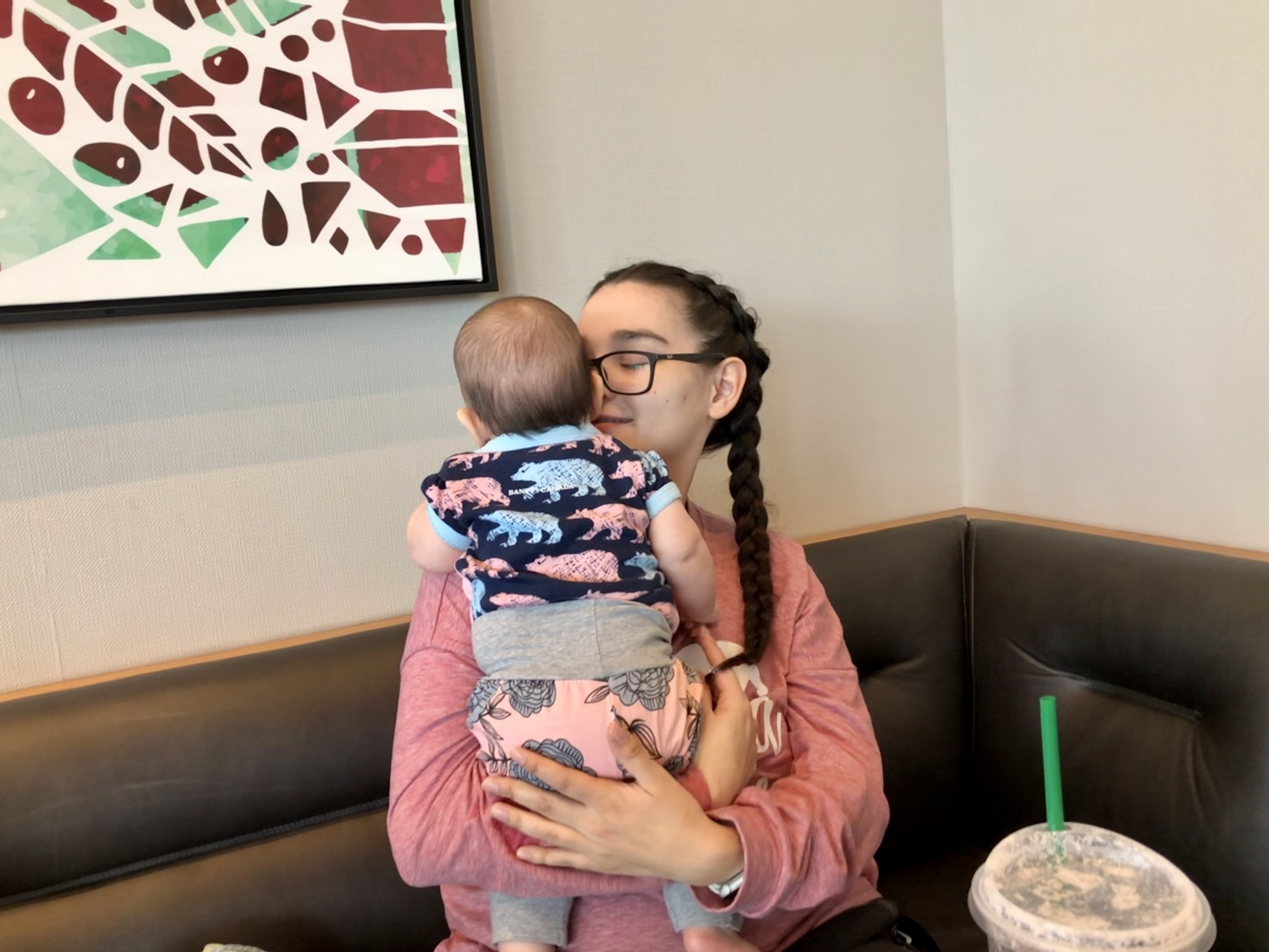 Brittney Bessette with her baby. (Sidney Cohen/CBC)