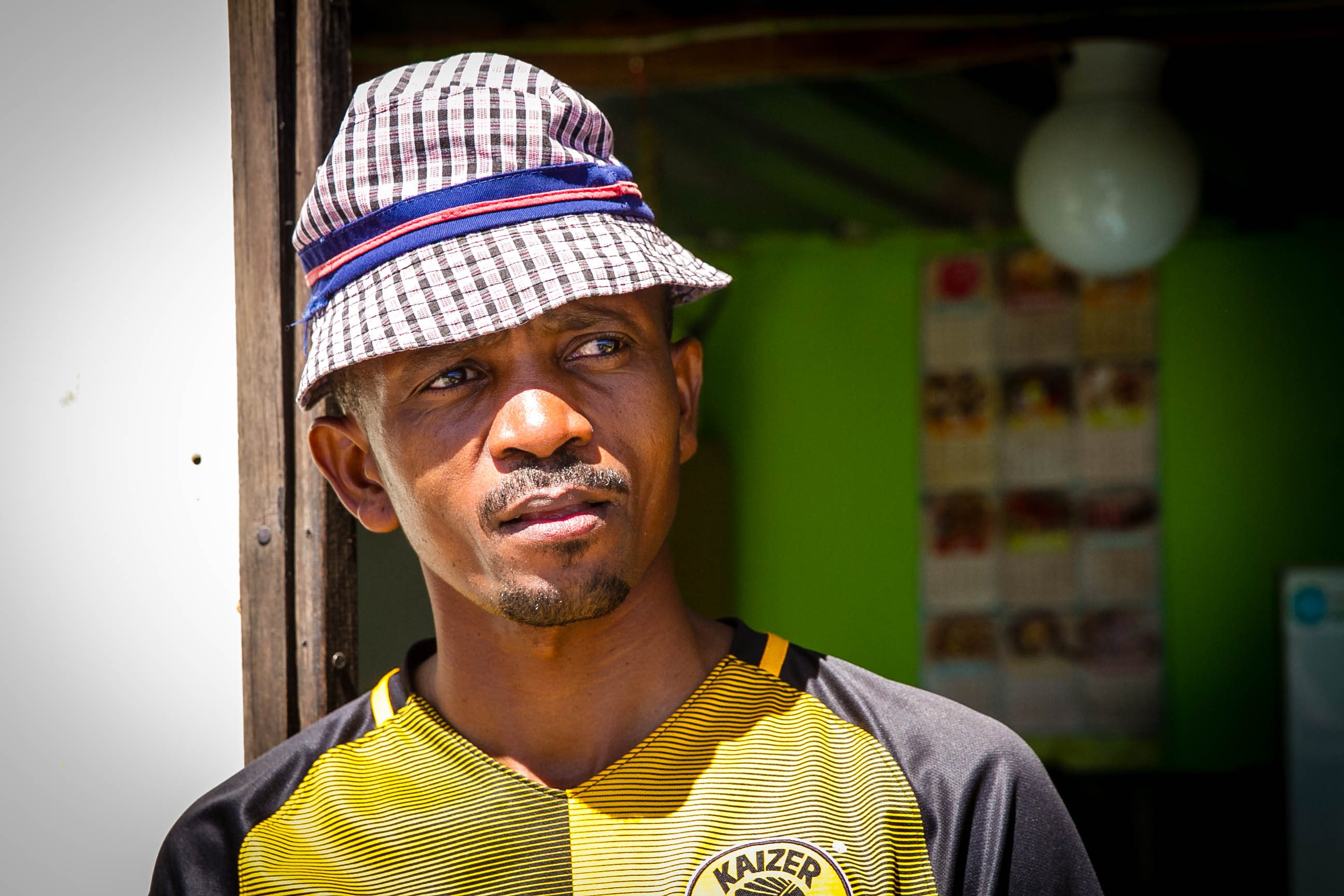 Sibusiso Nozigqwuebe, a security guard from Khayelitsha, is used to living with limited access to water. (Lily Martin/CBC) 