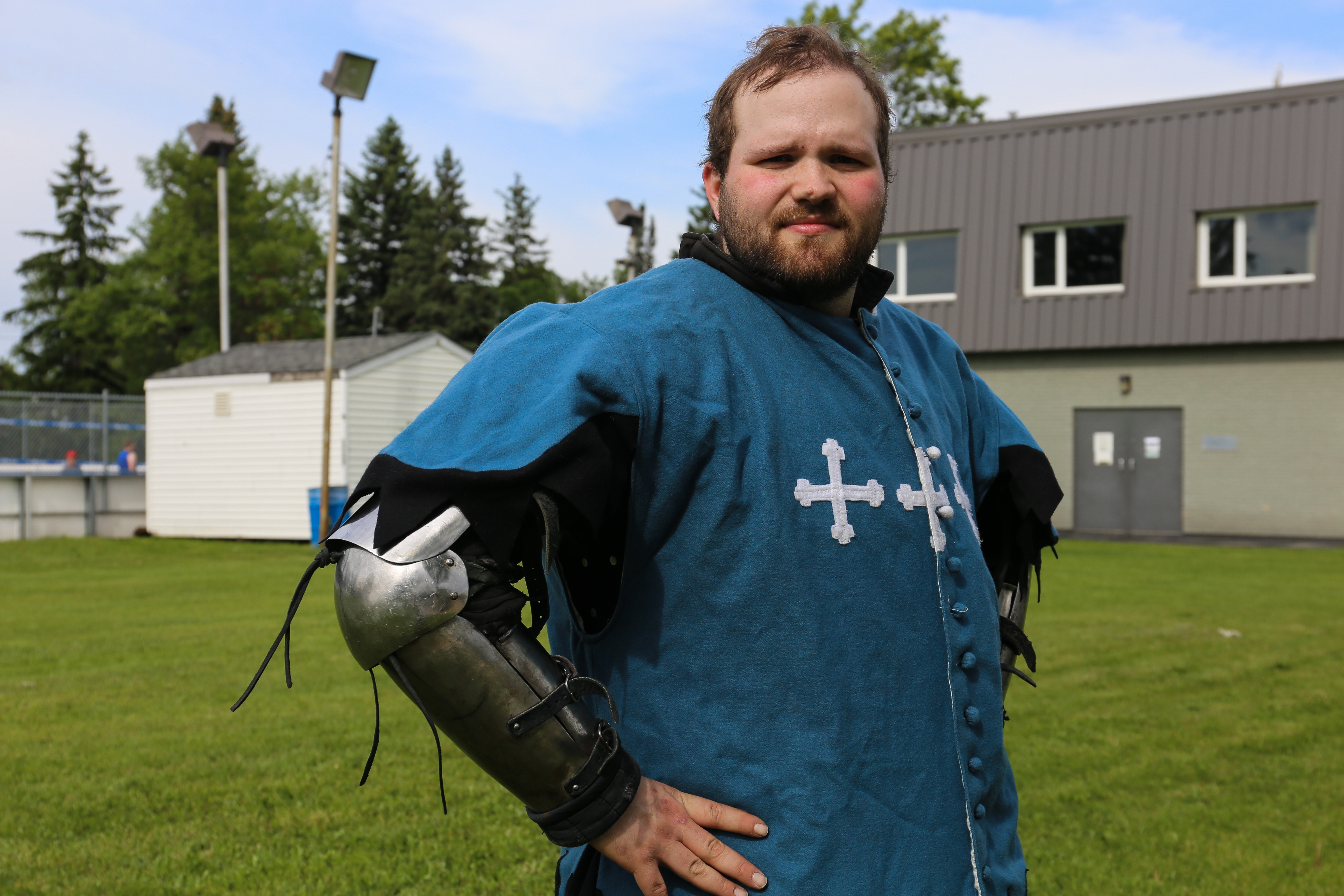 Soika first heard about buhurt from a friend who competes. (Emily Rendell-Watson/CBC)