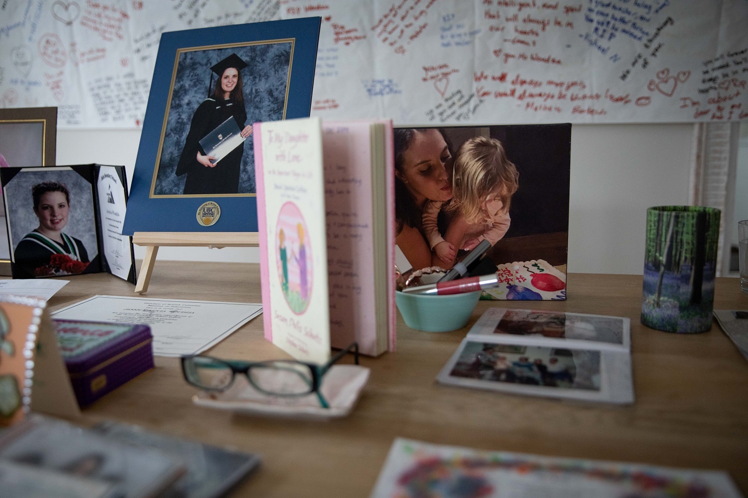 Images of the life Jessica Woudzia lived before her death in 2018. She leaves behind a daughter, now three. (Maggie MacPherson/CBC)