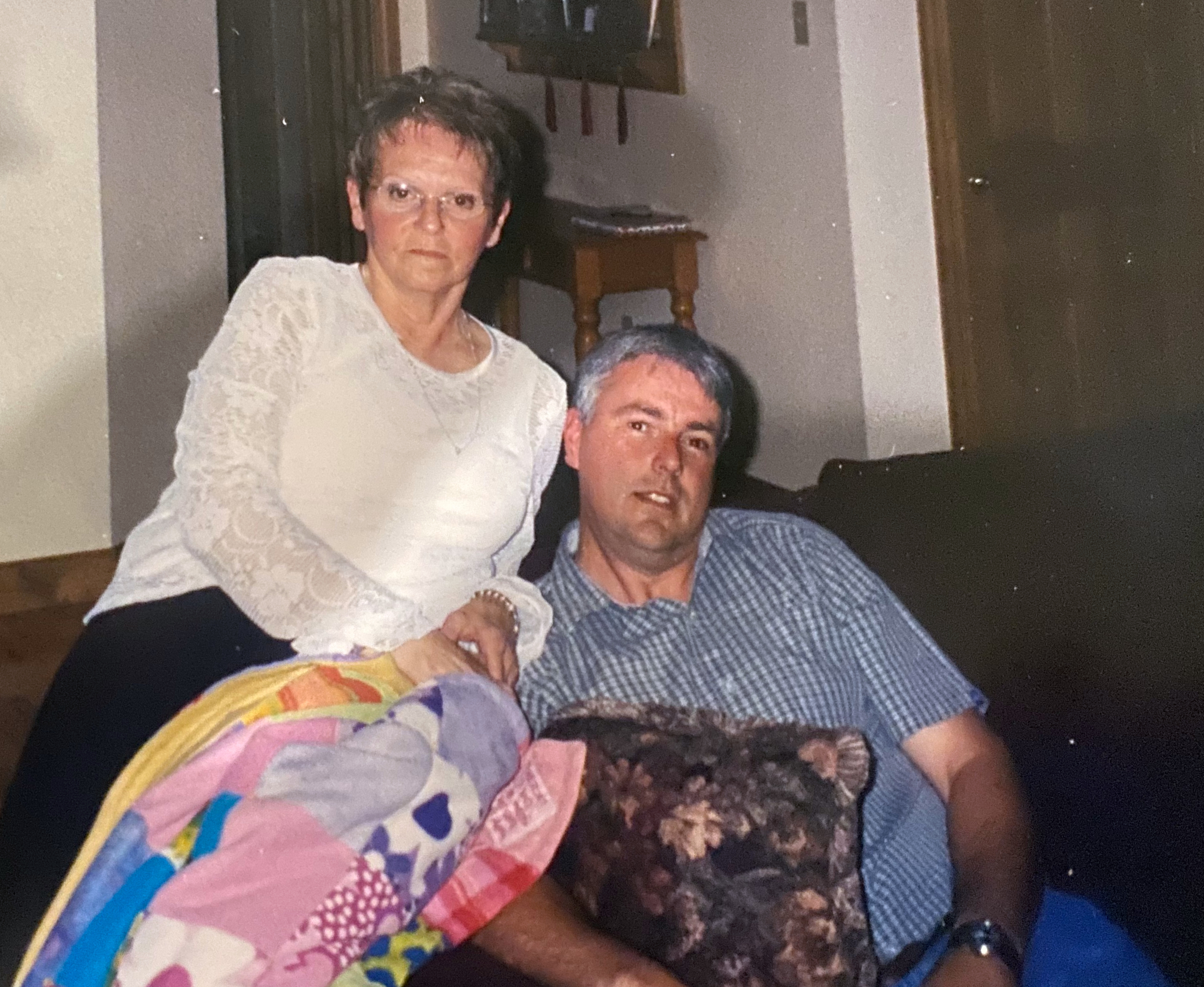 Joan is pictured in this photo with her son, Peter Lewis. She had six children, but was predeceased by two of her daughters. (Submitted by Trevor Jones)