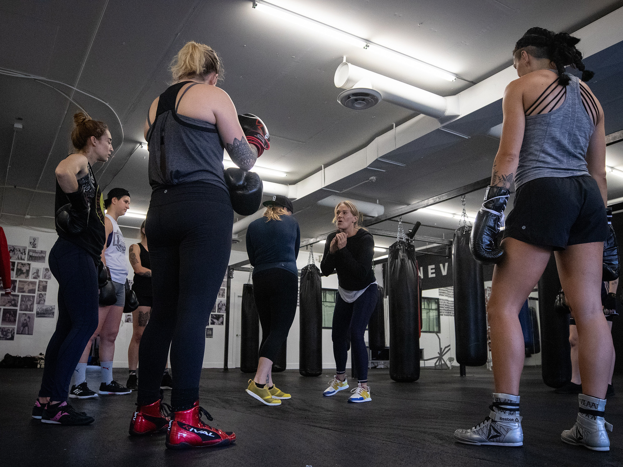 Jaime Ward-Yassin is one of the lead coaches at Eastside Boxing. She leads the women's programs at the club. (Maryse Zeidler/CBC)