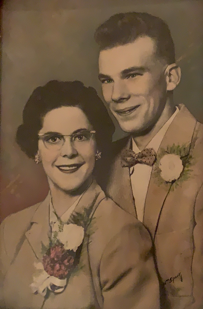 This photo was taken on Oct. 23, 1954, the day Wilfrid and Joanne were married. (Submitted by Louise Beaulieu)