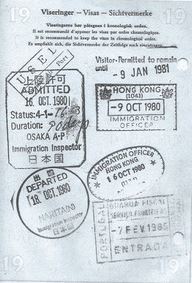 A picture of Laursen’s passport shows that she landed in Hong Kong on Oct. 9, 1980. (Submitted by Jonna Laursen)