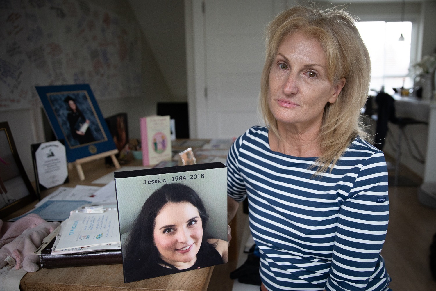 Kathy Woudzia said her daughter Jessica was deeply ashamed of her addiction to opiates and the stigma stopped her from getting the help she needed. (Maggie MacPherson/CBC)