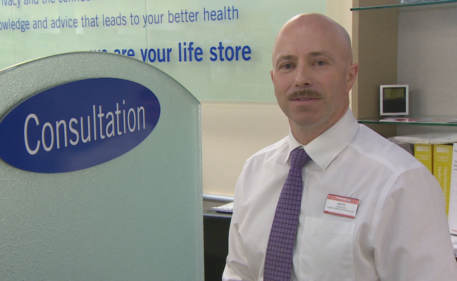 Keith Bailey is a pharmacist at Shoppers Drug Mart in Conception Bay South. (Bruce Tilley/CBC) 