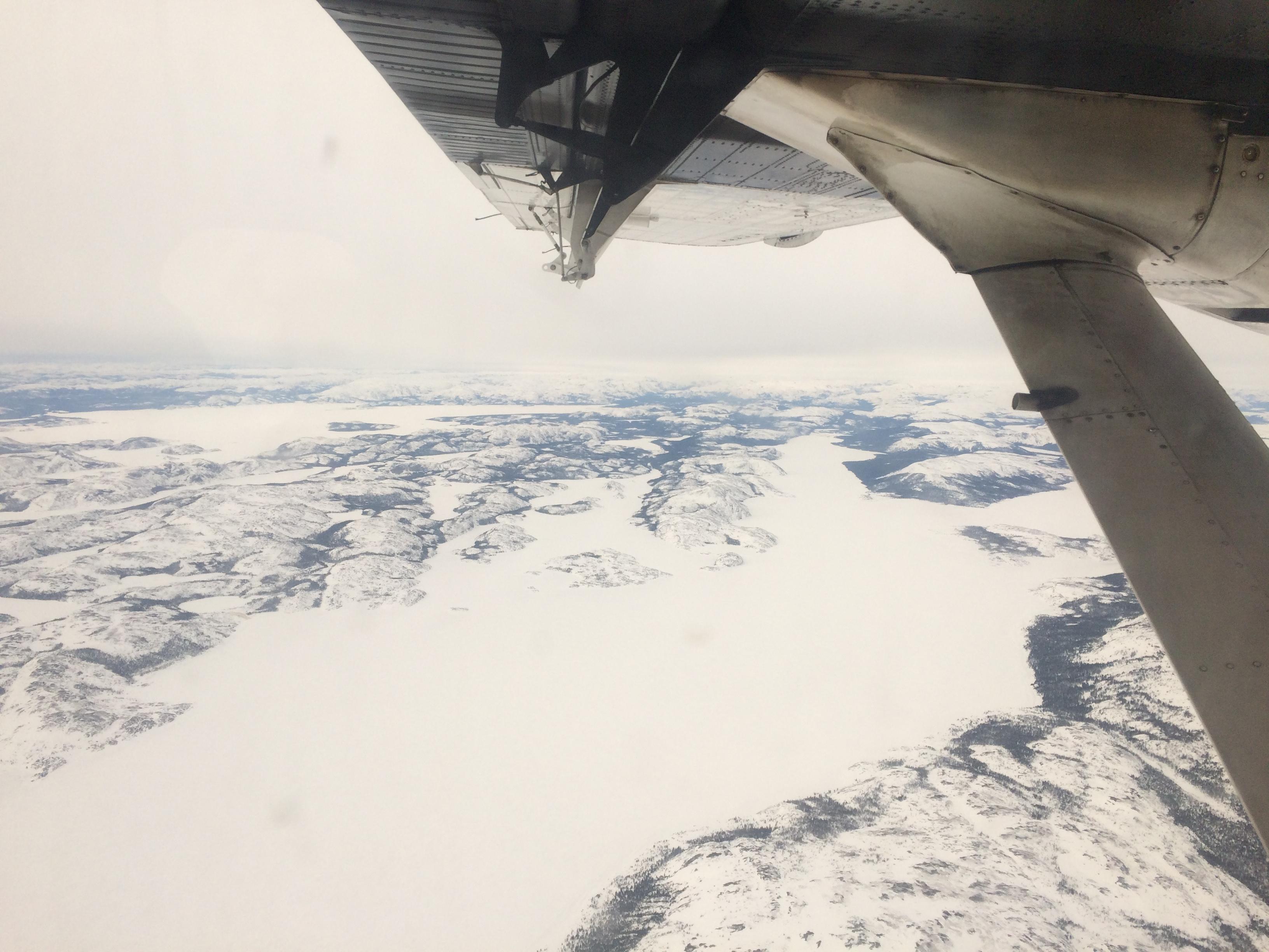 Flying over Labrador. (Jen White/CBC)