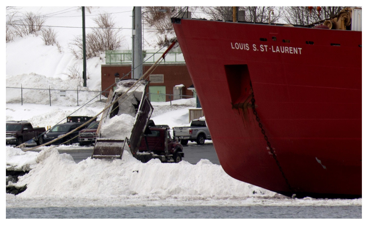 The City of St. John’s had received federal permission to dump snow in St. John’s harbour. Photo by Paul Daly