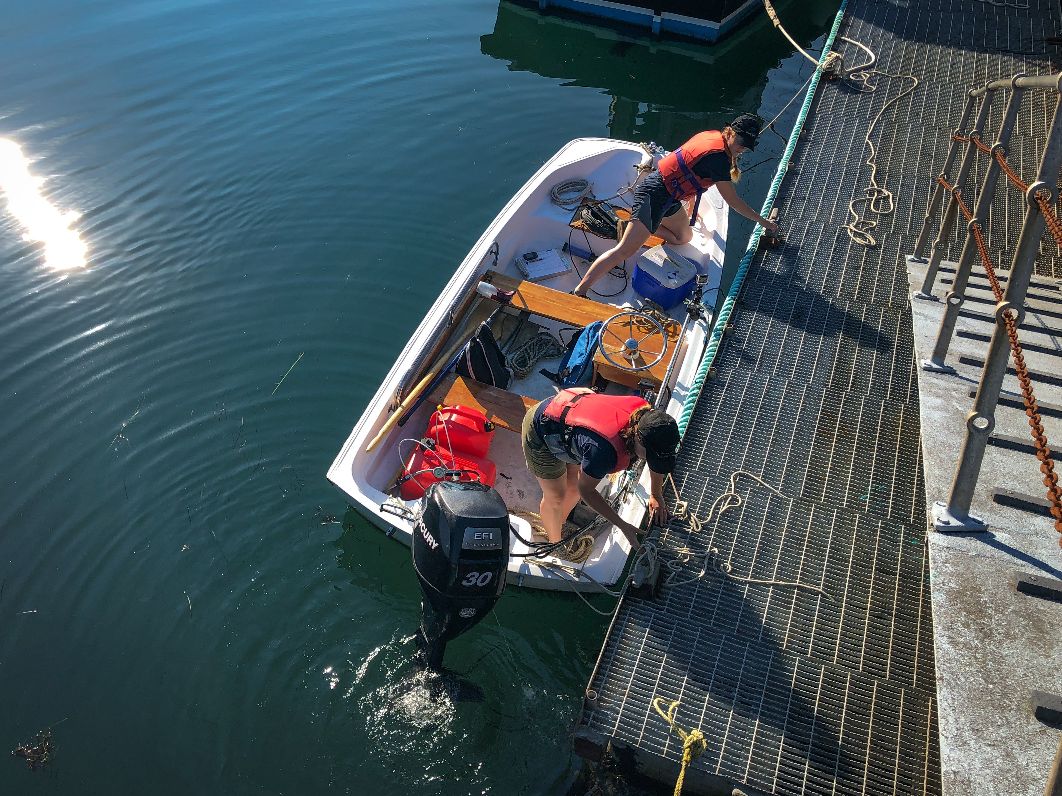 The Bluenose Coastal Action Foundation has been taking water samples this summer. (Emma Davie/CBC)