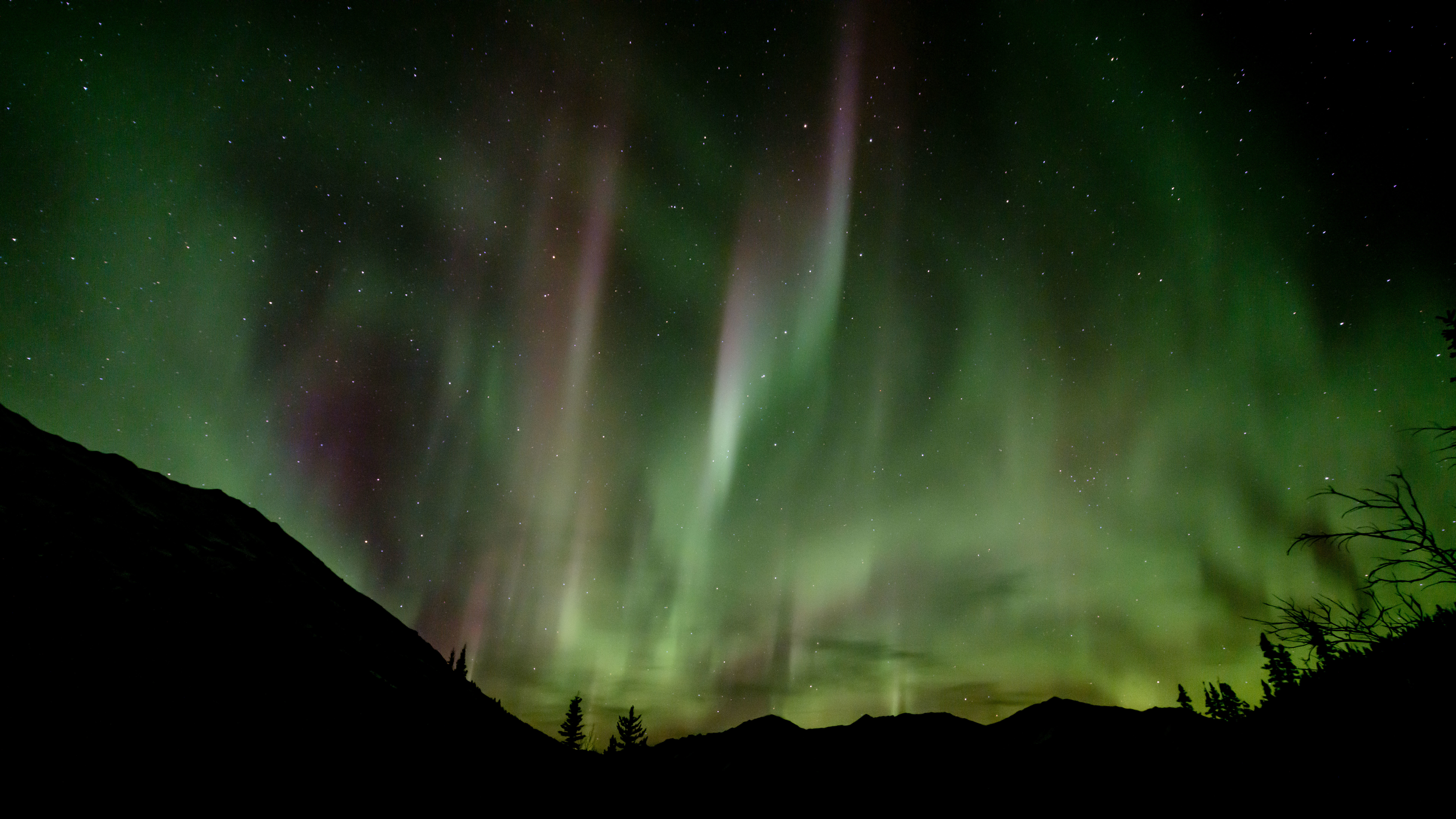 The aurora over a valley in Yukon. Legends of the aurora borealis go back generations. (Mark Kelly)