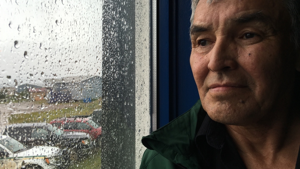 Morris Neyelle says the northern lights gave his grandfather 'medicine power.' (Kate Kyle/CBC)