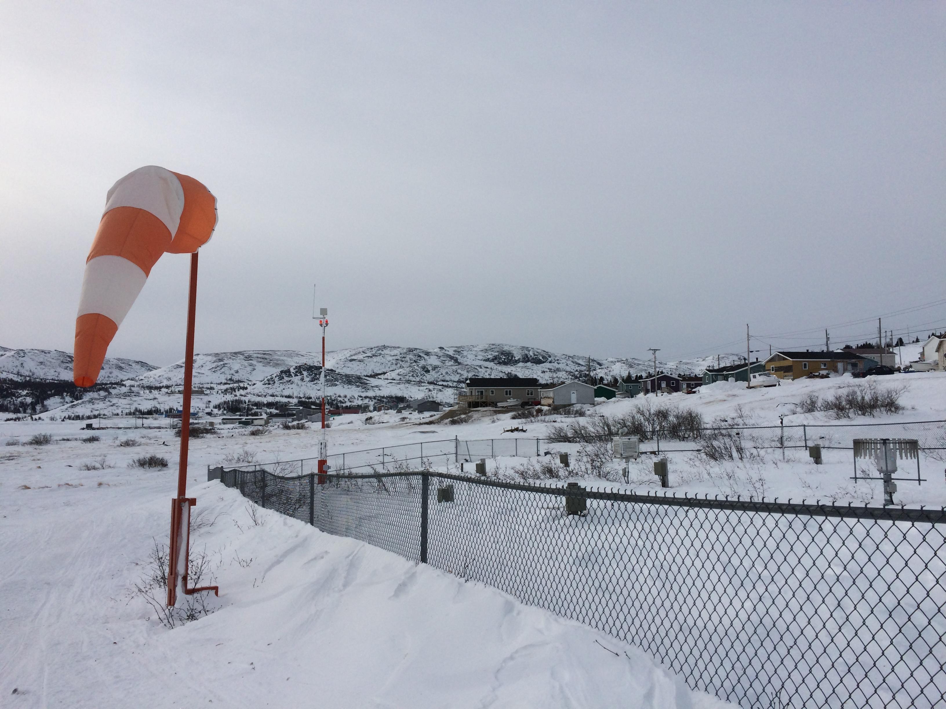 A view of Nain from the community's airport. (Jen White/CBC)