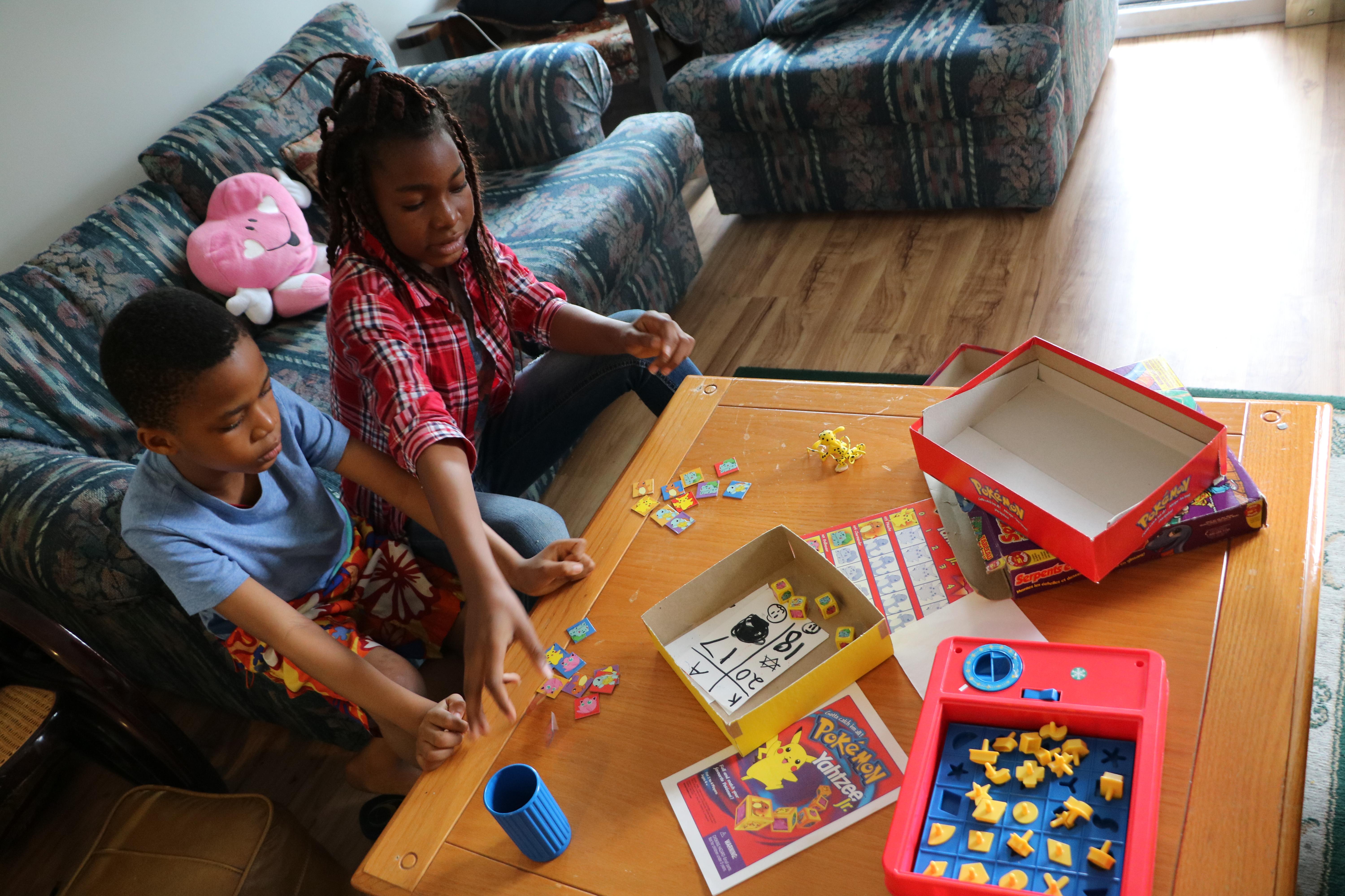 The children won't be in school until next fall, and currently spend their days trying to occupy themselves in the apartment. (Benjamin Shingler/CBC)