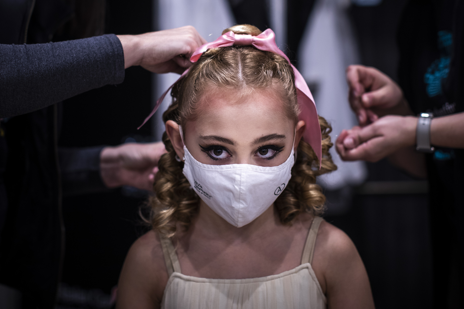 A performer in Goh Ballet’s production of The Nutcracker on Nov. 13, 2020. It's being filmed in Vancouver this year due to the COVID-19 pandemic. (Ben Nelms/CBC Vancouver)