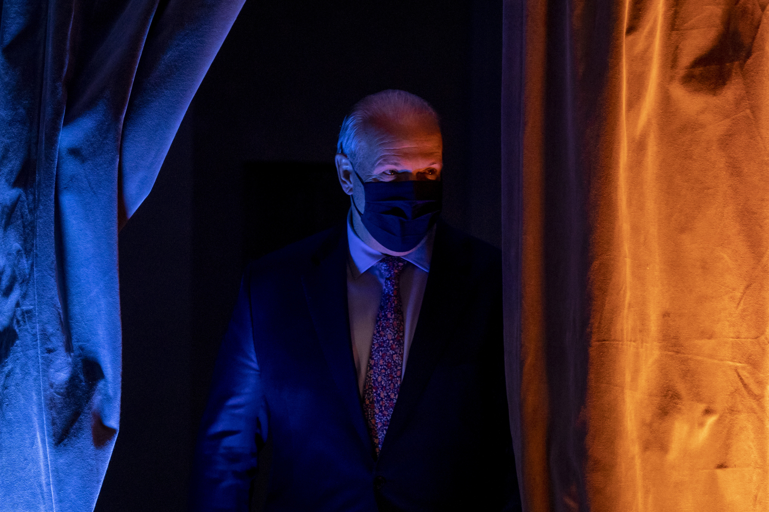 B.C. NDP Leader John Horgan at his campaign headquarters at a hotel in Vancouver on Oct. 24, 2020, after his party was projected to form a majority provincial government. (Ben Nelms/CBC Vancouver)