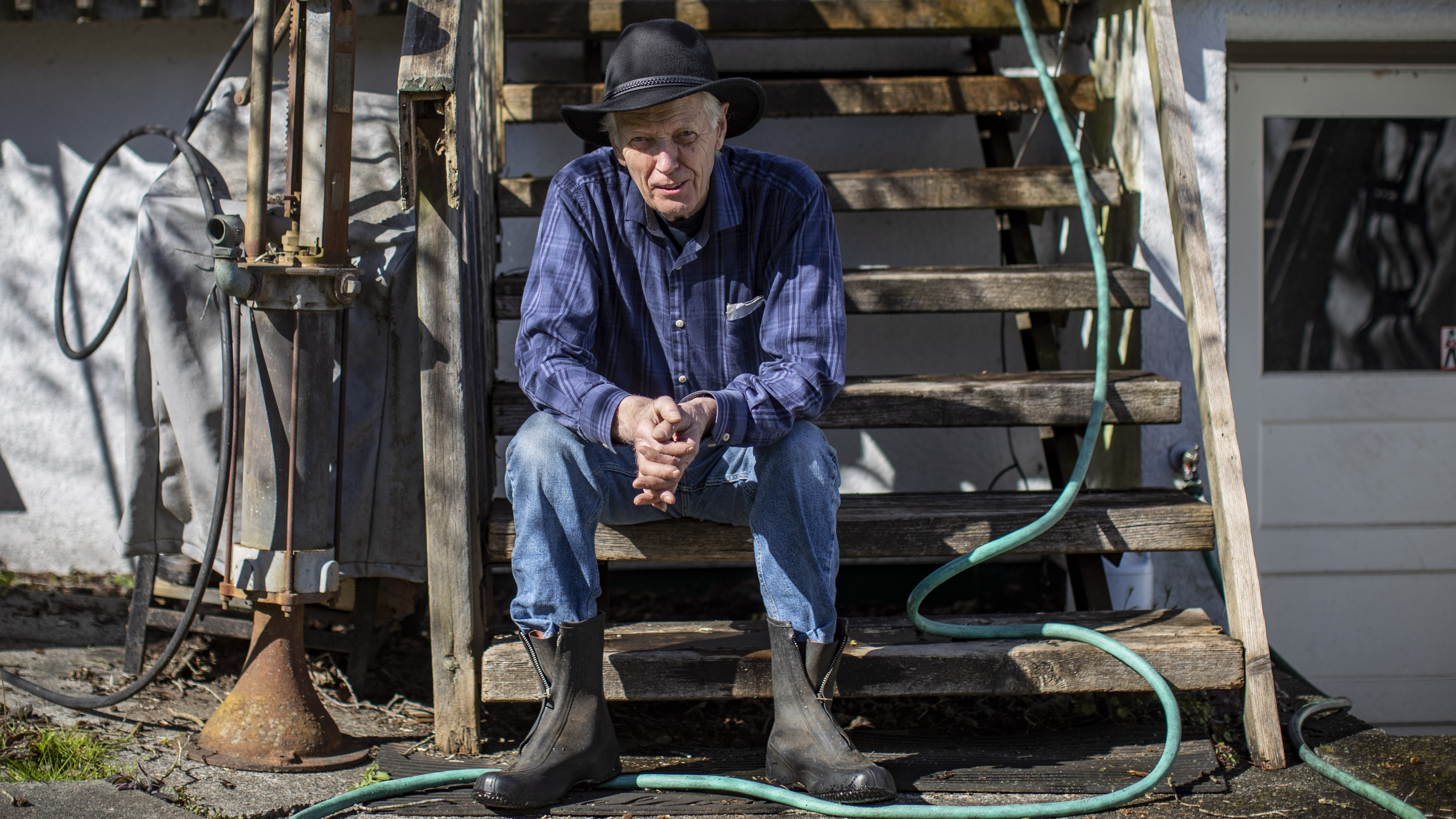 Peter Trant is hunkering down at home these days with the exception of picking up Friday night dinner from his local pub. (Ben Nelms/CBC)